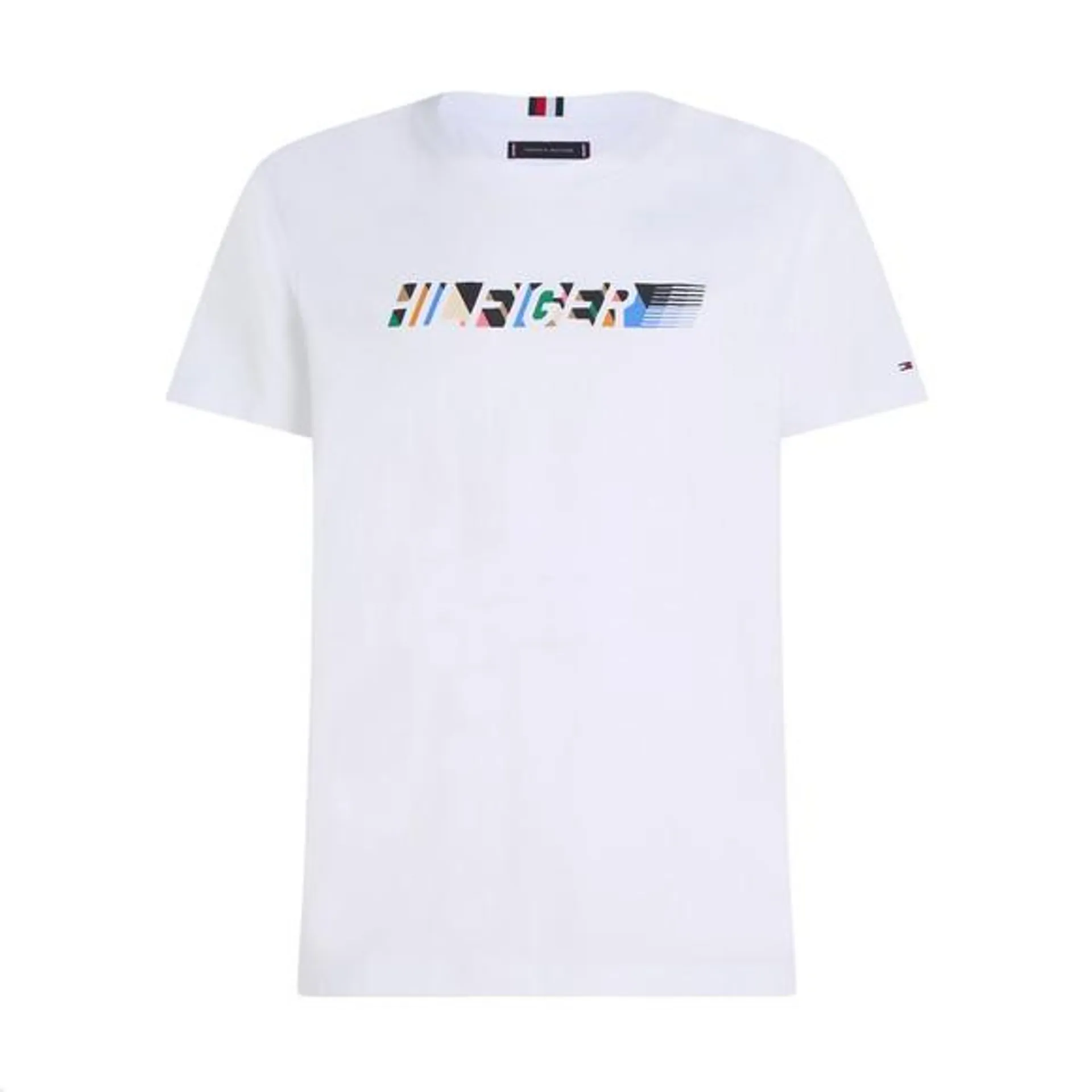 Mens White Multicoloured Logo T-Shirt