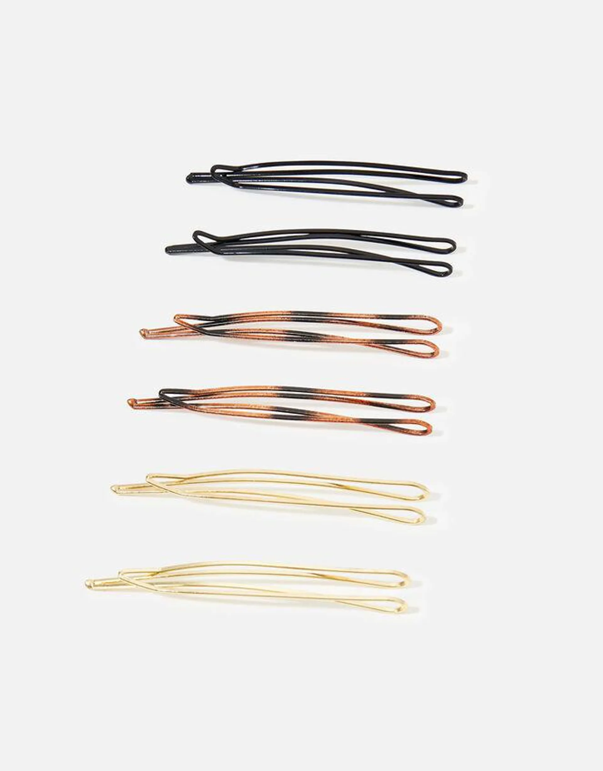 Zig-Zag Hair Slides 6 Pack