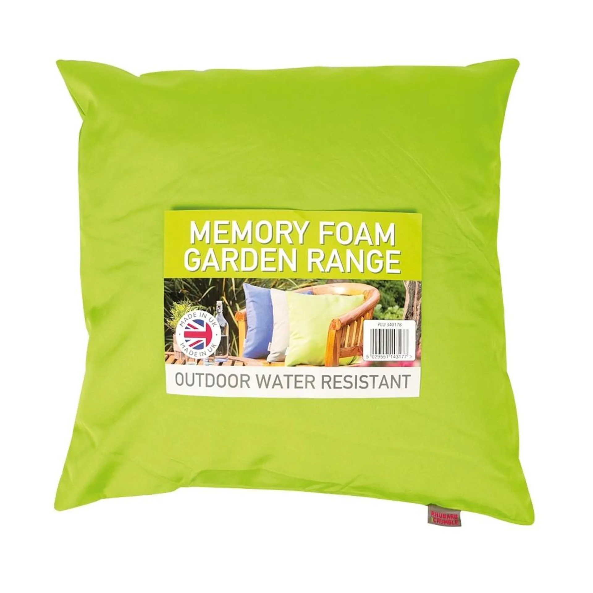 MEMORY FOAM GARDEN CUSHION - GREEN