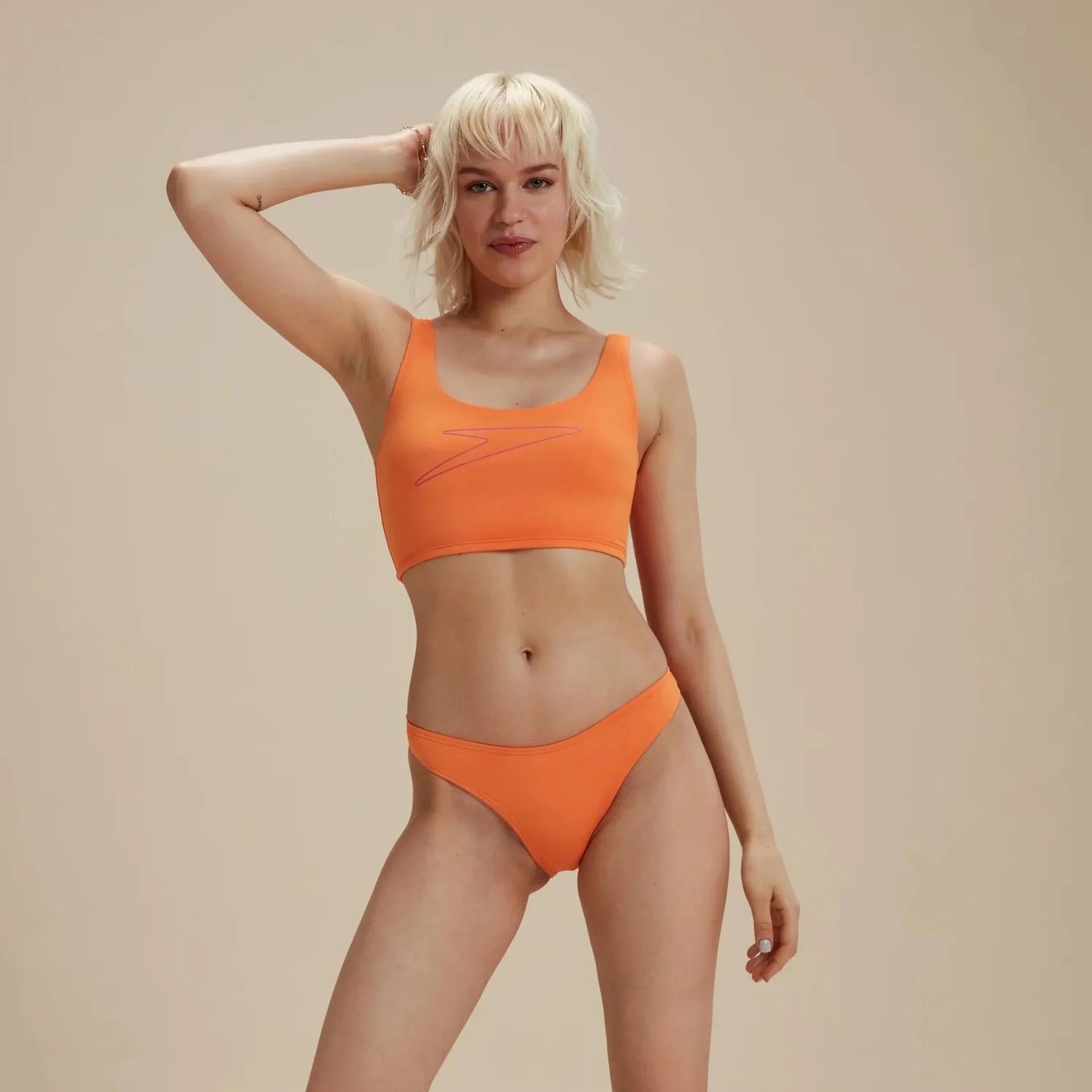 FLU3NTE Crop Bikini Top Orange