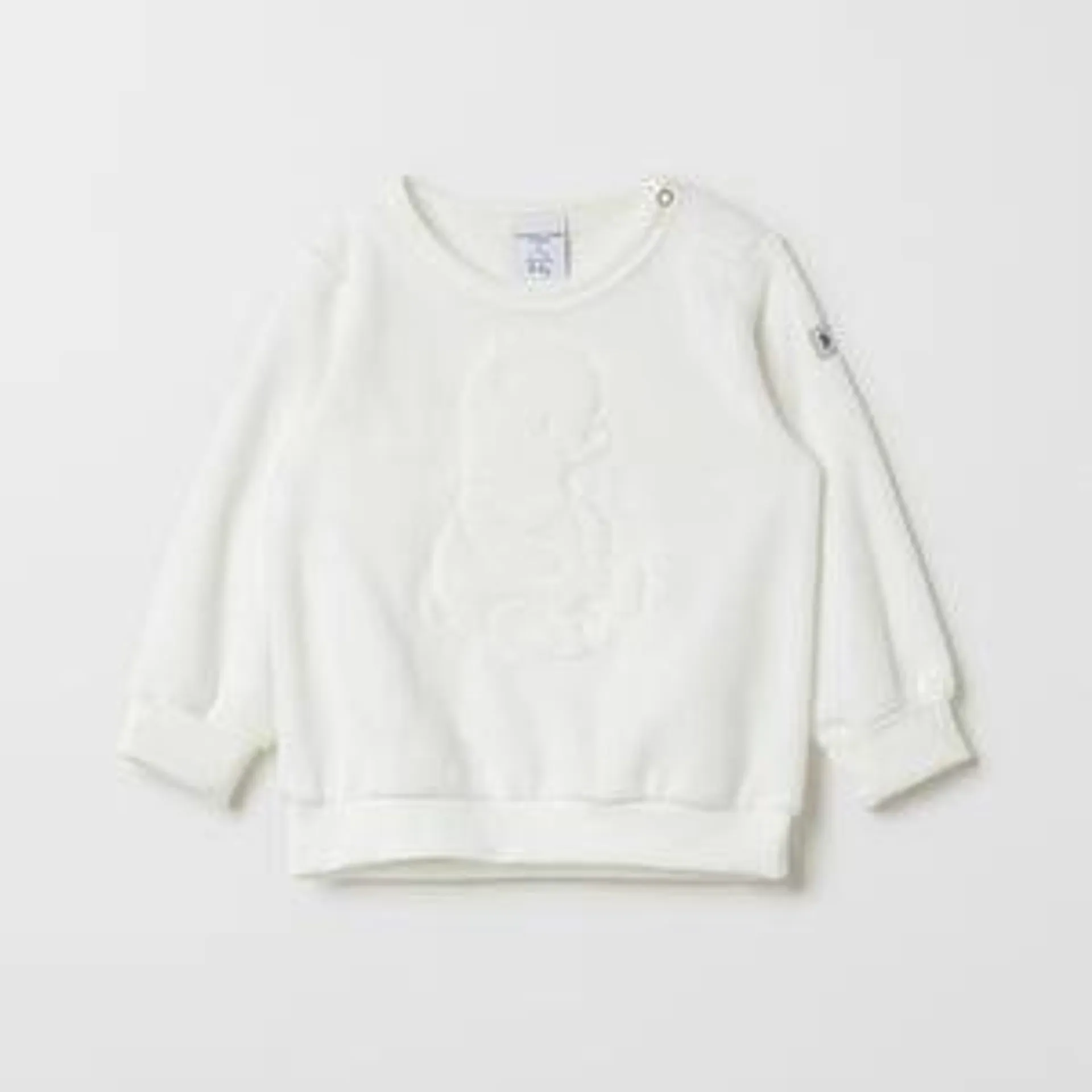 Embroidered Bear Velour Baby Top