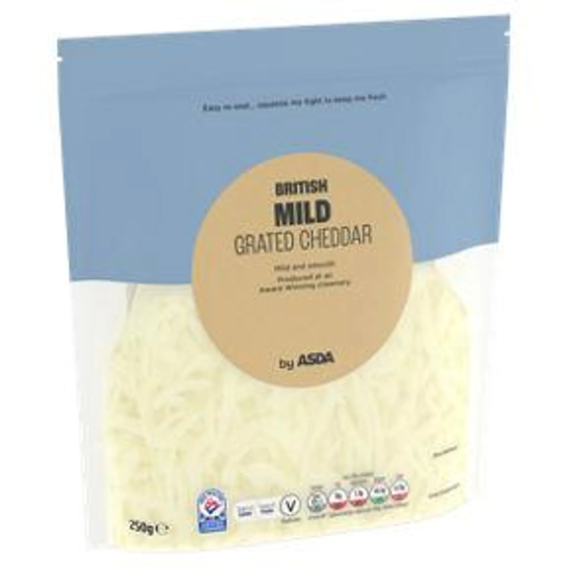 ASDA British Mild Grated Cheddar Cheese 250g