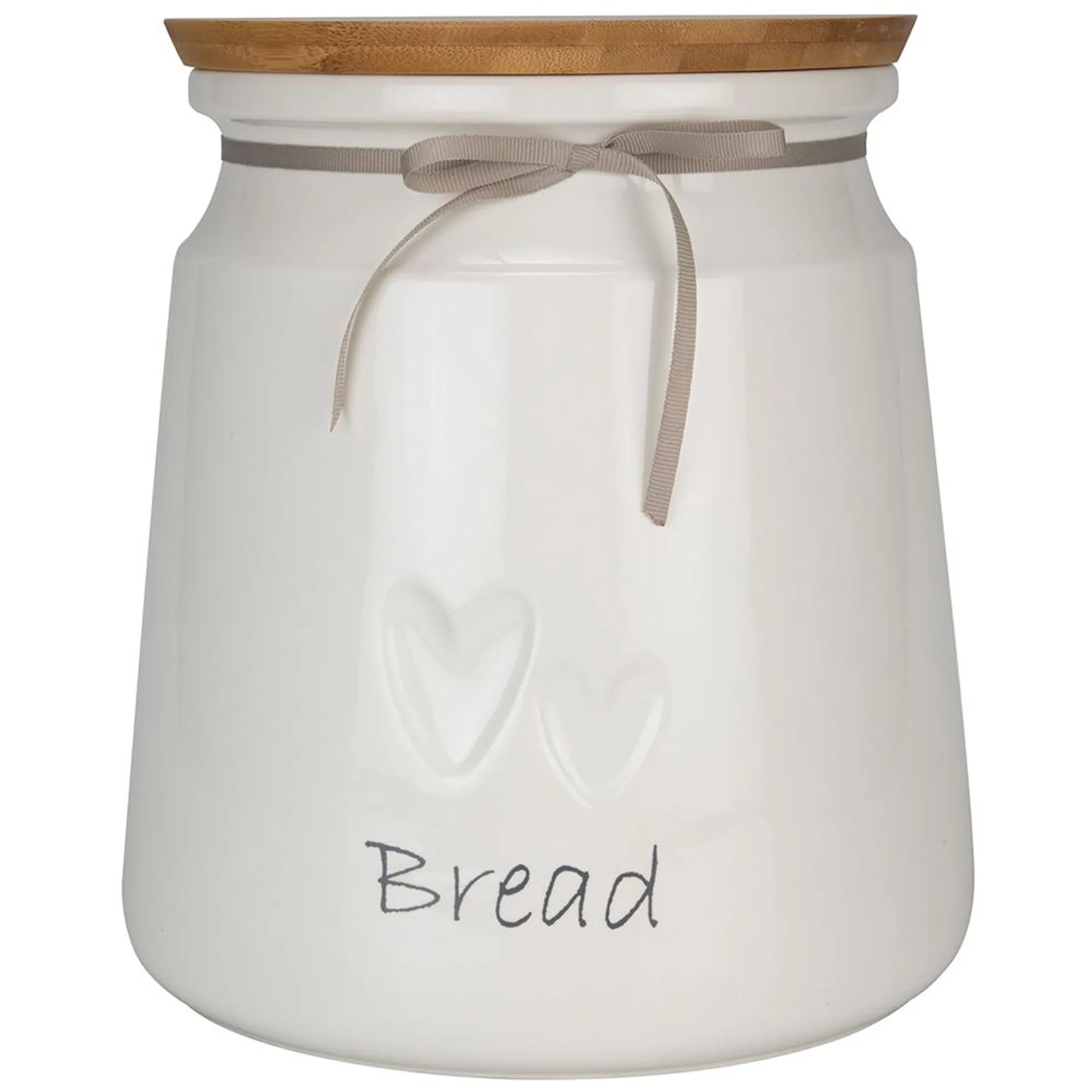 Harmony Debossed Heart Bread Canister