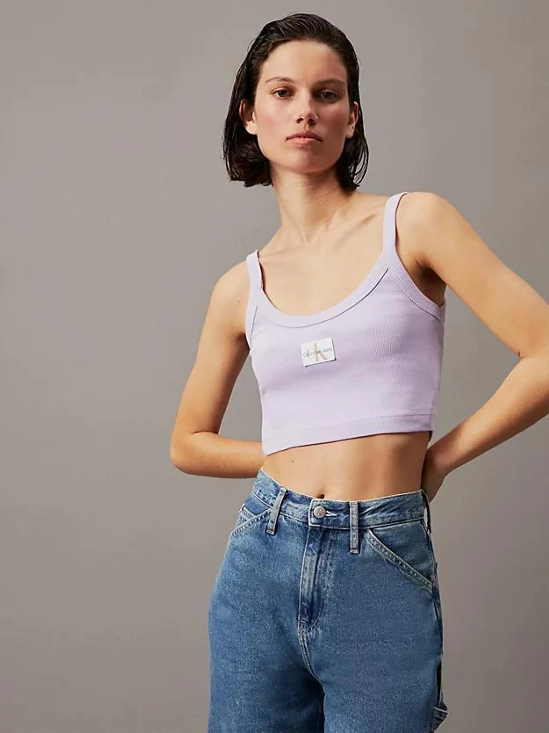 Ribbed Cotton Bralette Top