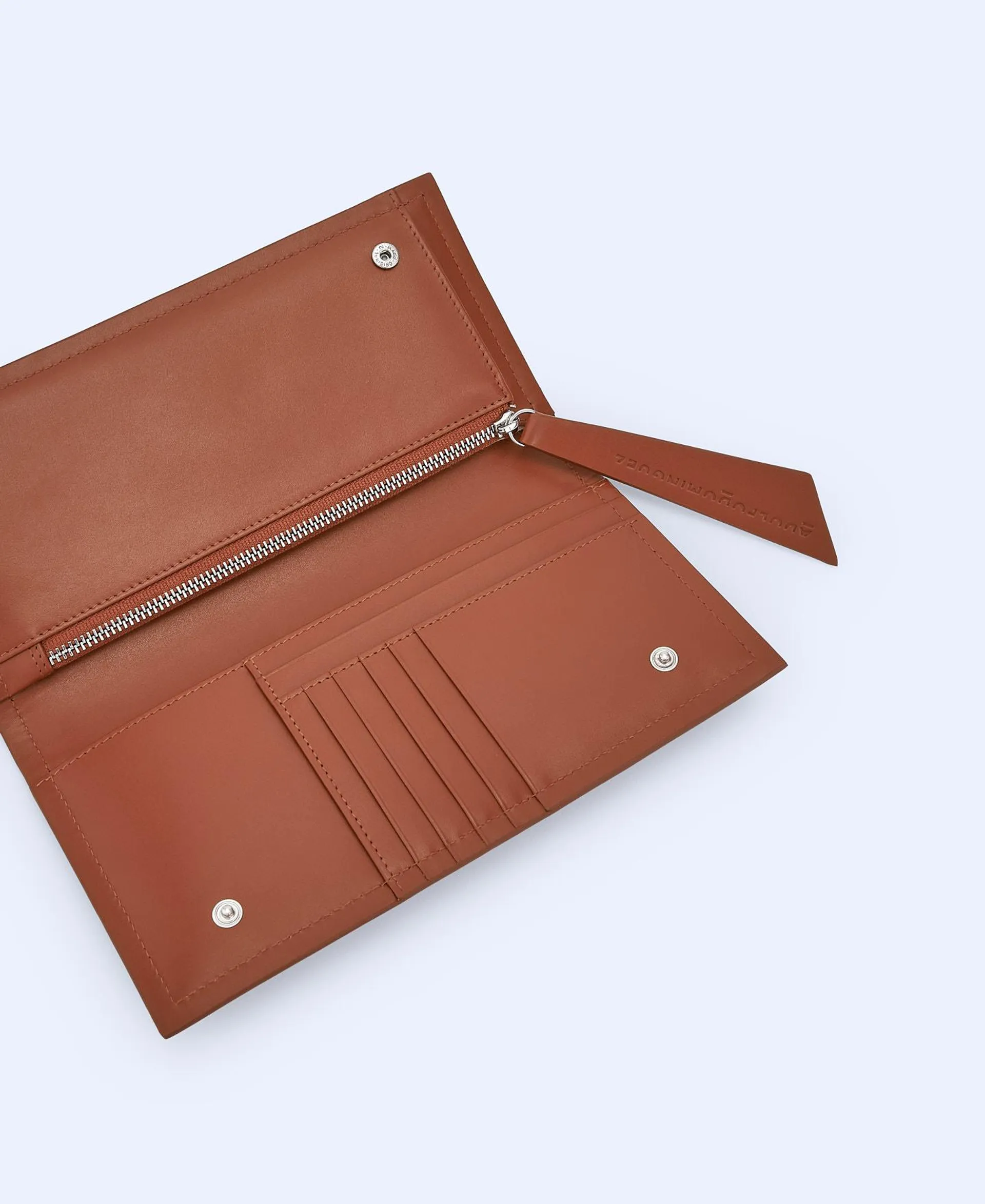Lapel leather wallet
