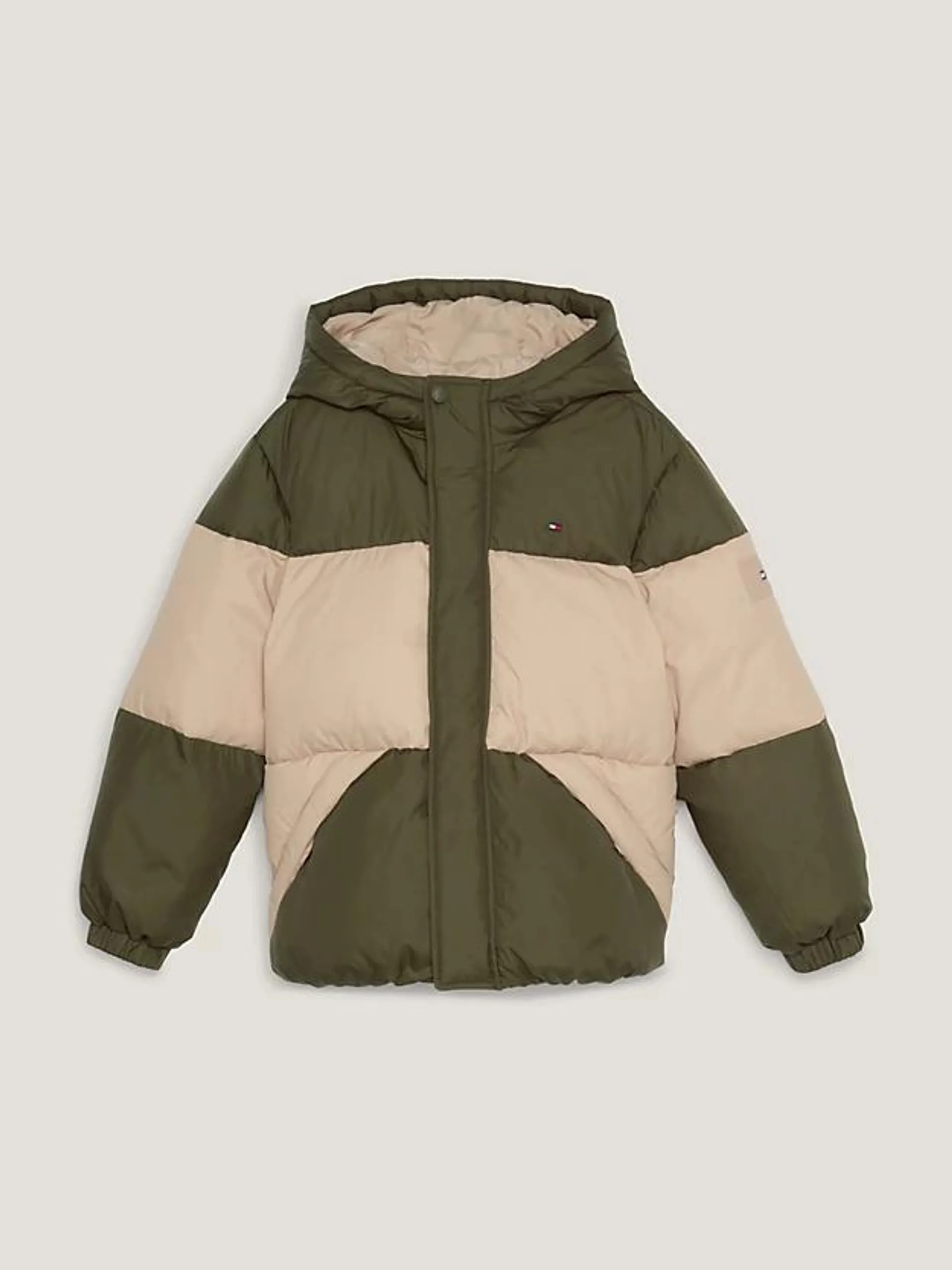 Essential Colour-Blocked Down-Filled Puffer Jacket