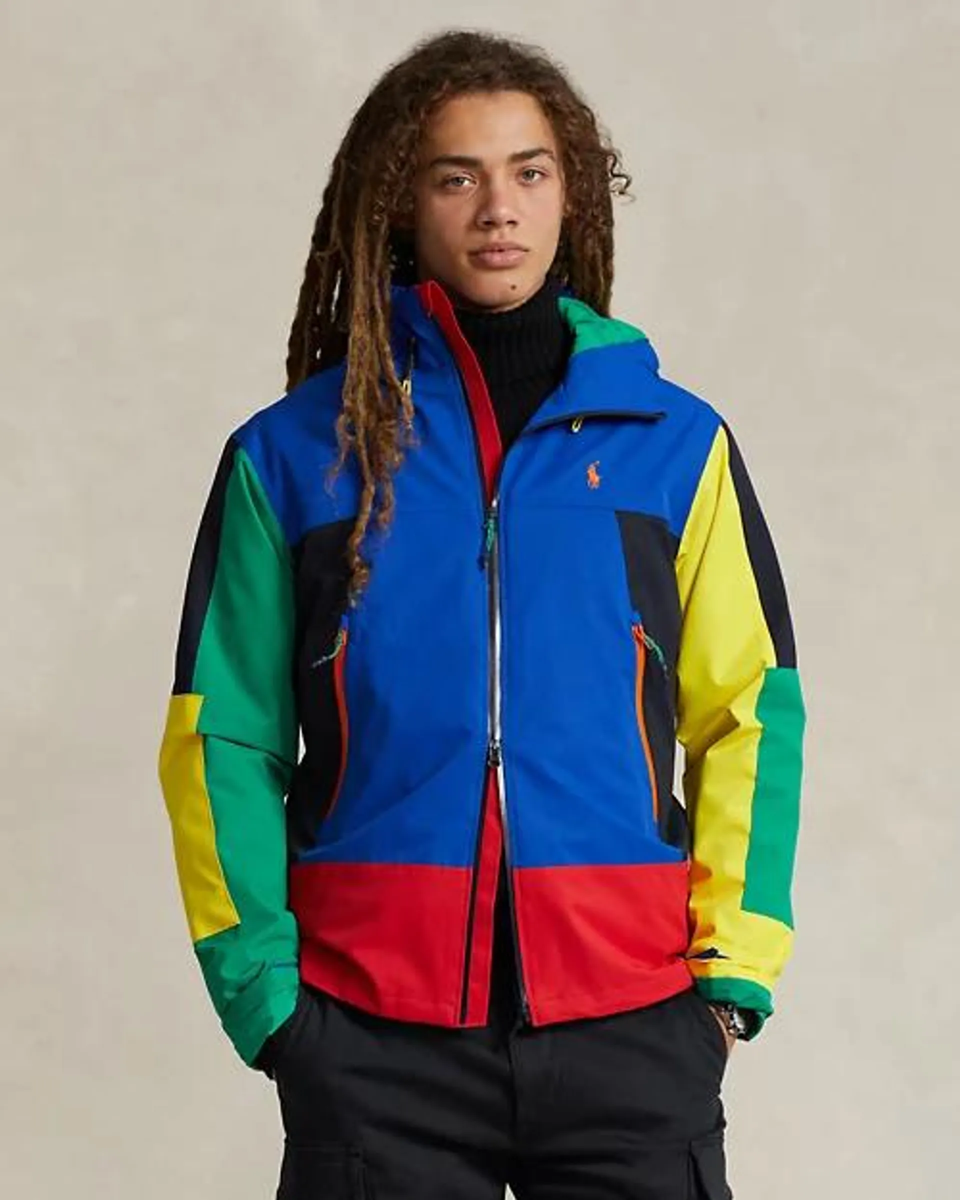 Colour-Blocked Water-Resistant Jacket