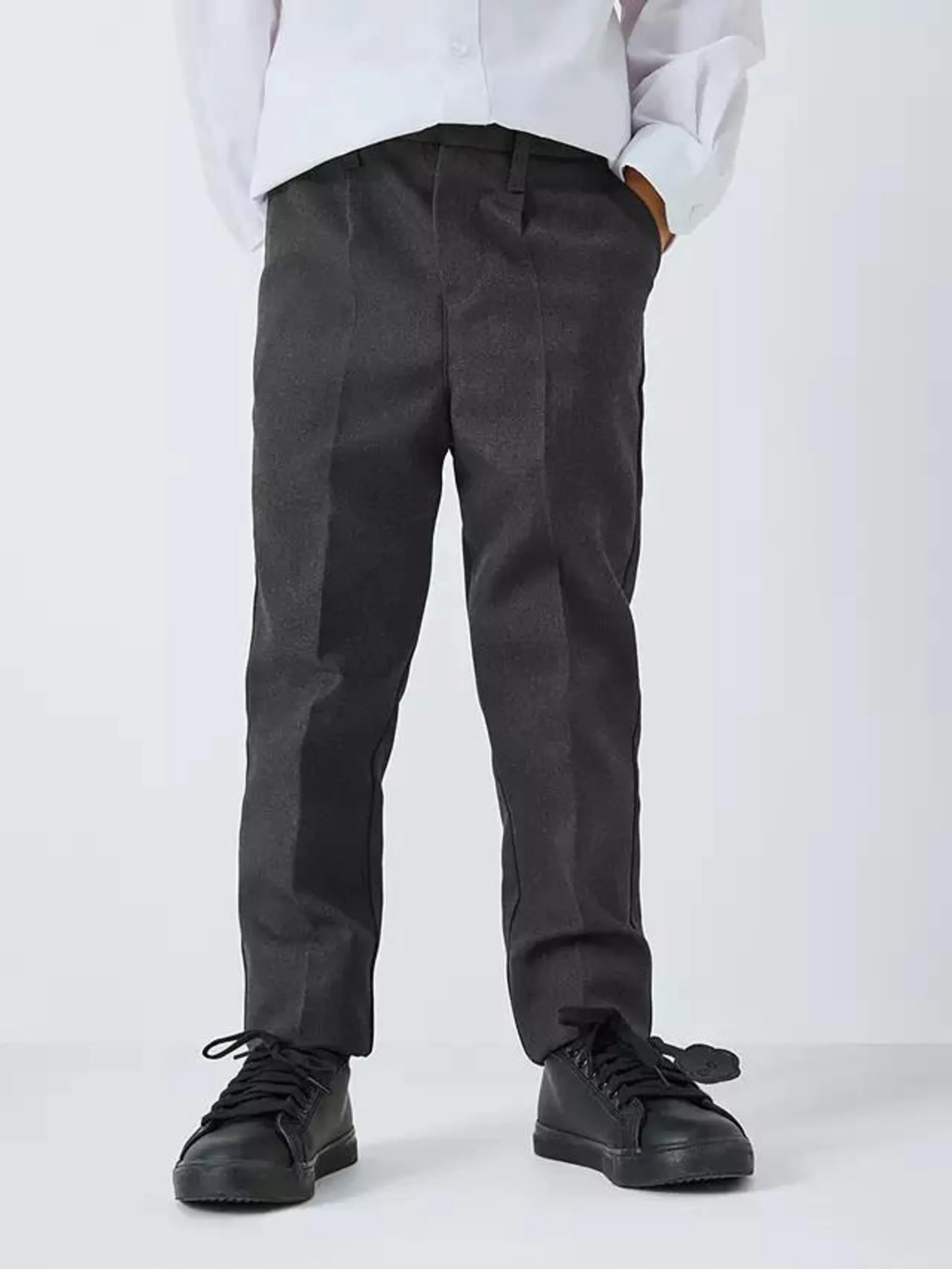 Boys' Adjustable Waist Slim Fit School Trousers