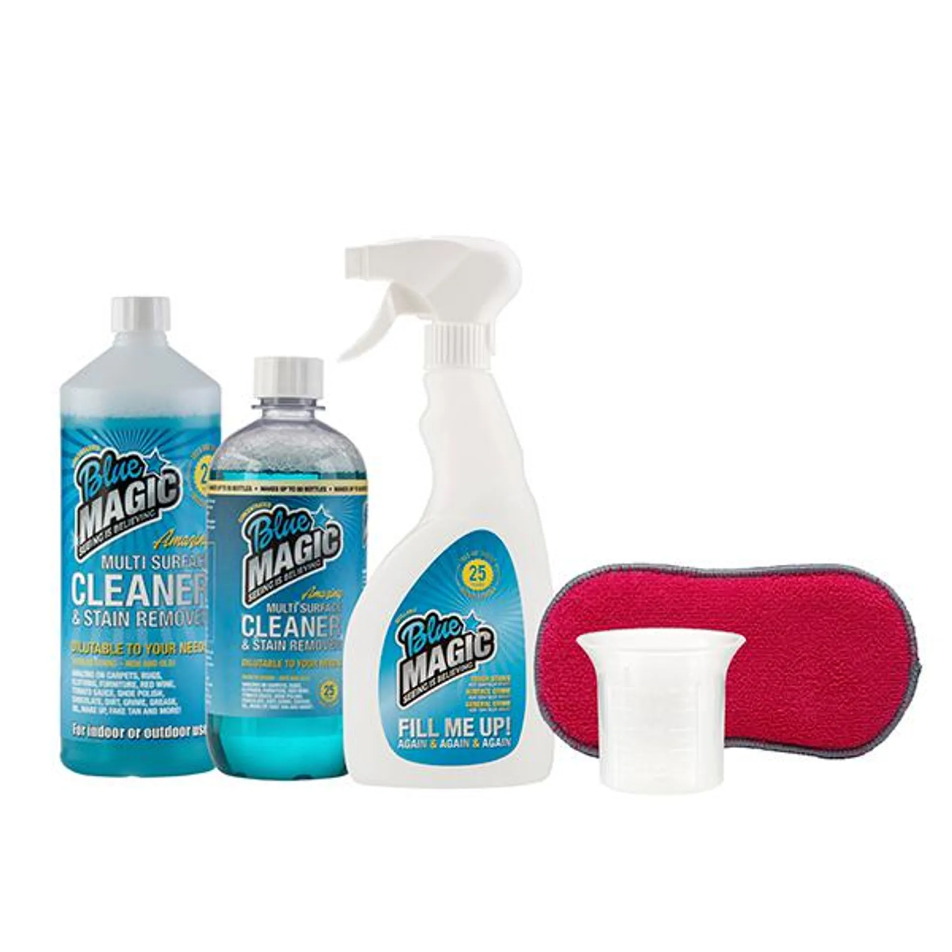 Blue Magic with 1 of each of 1L and 500ml Concentrate, Empty Spray Bottle, Measuring Cap and Cleaning Pad