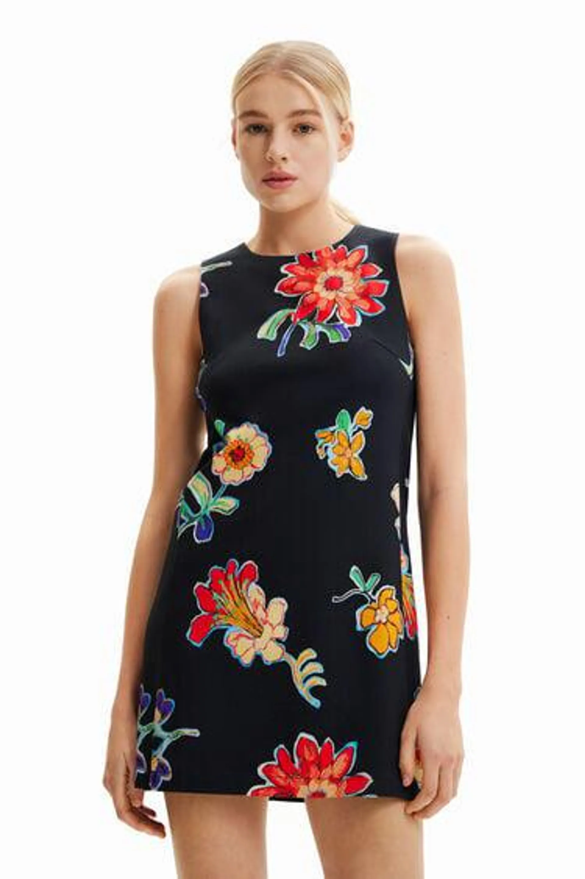 Short slim floral dress