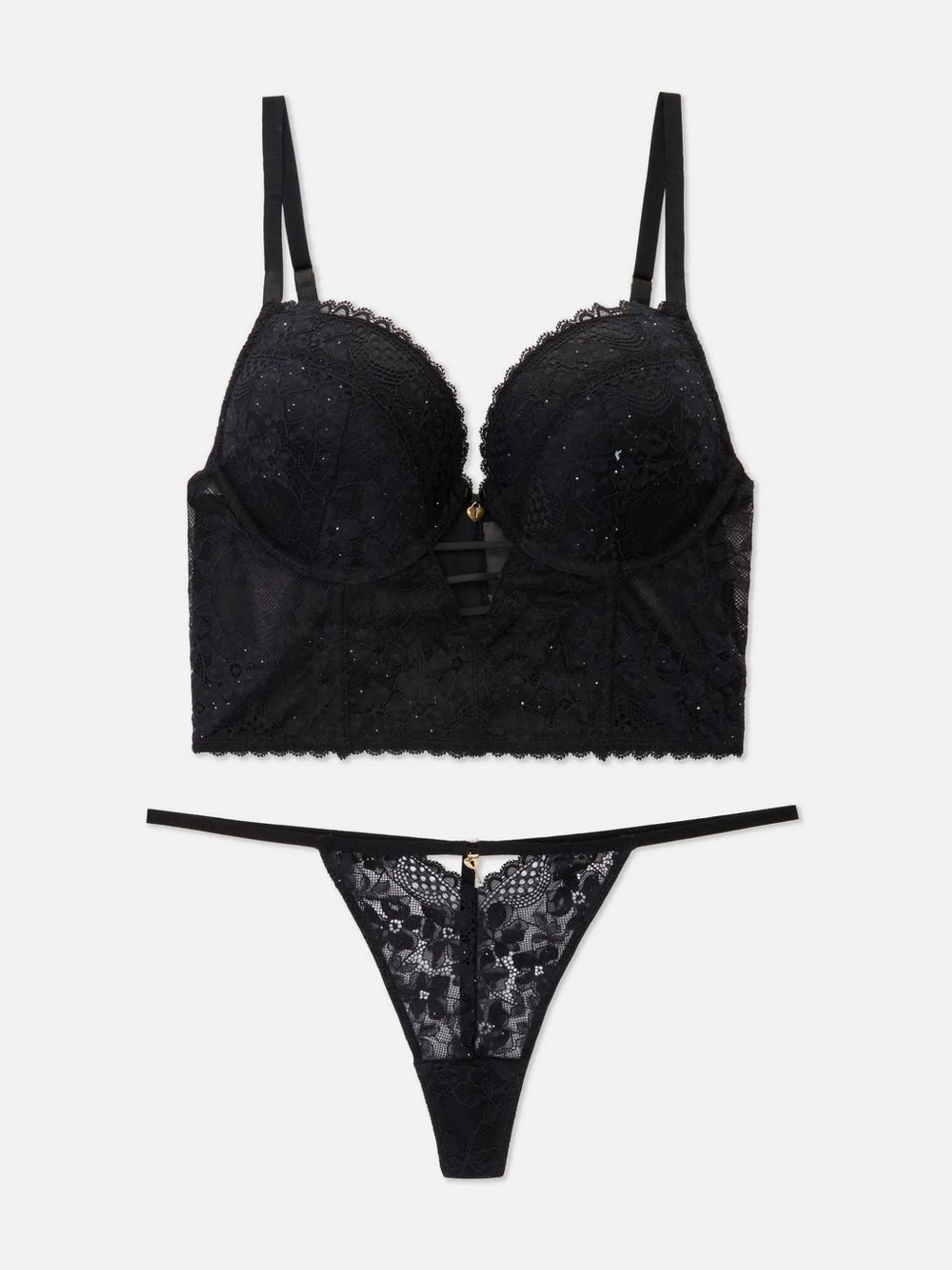 Maximise Longline Bra Lingerie Set