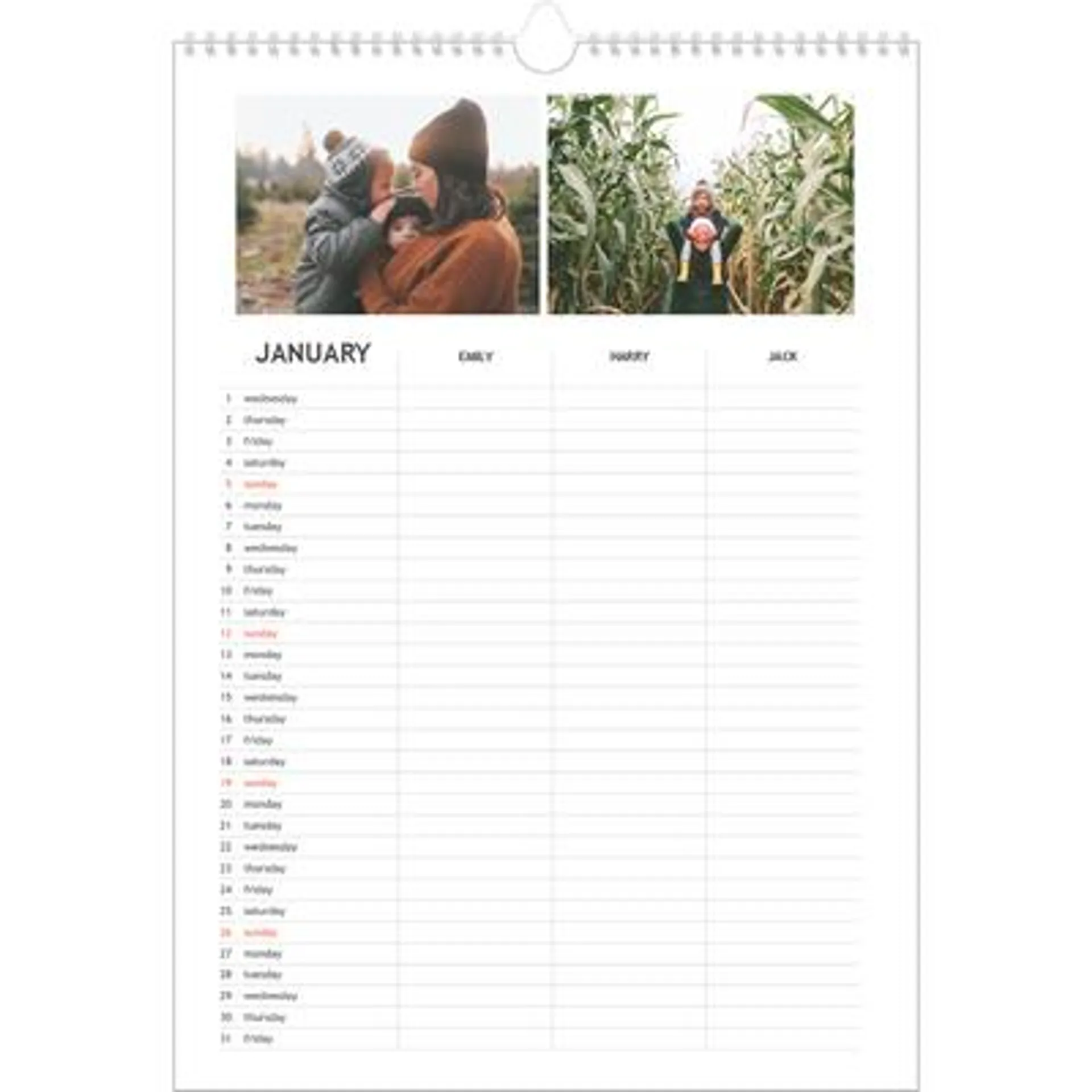 Simple Planner - Family of 3