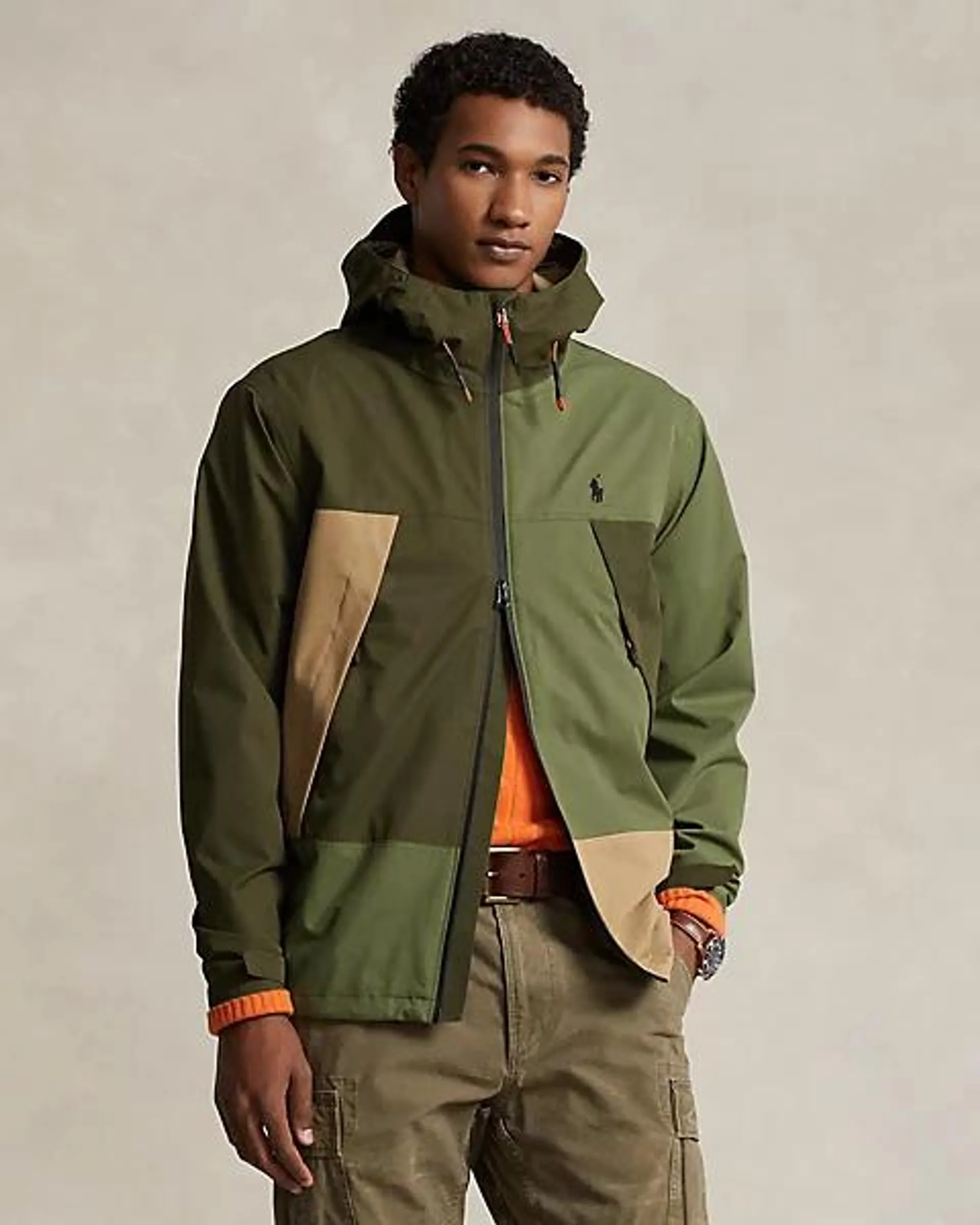 Colour-Blocked Water-Resistant Jacket