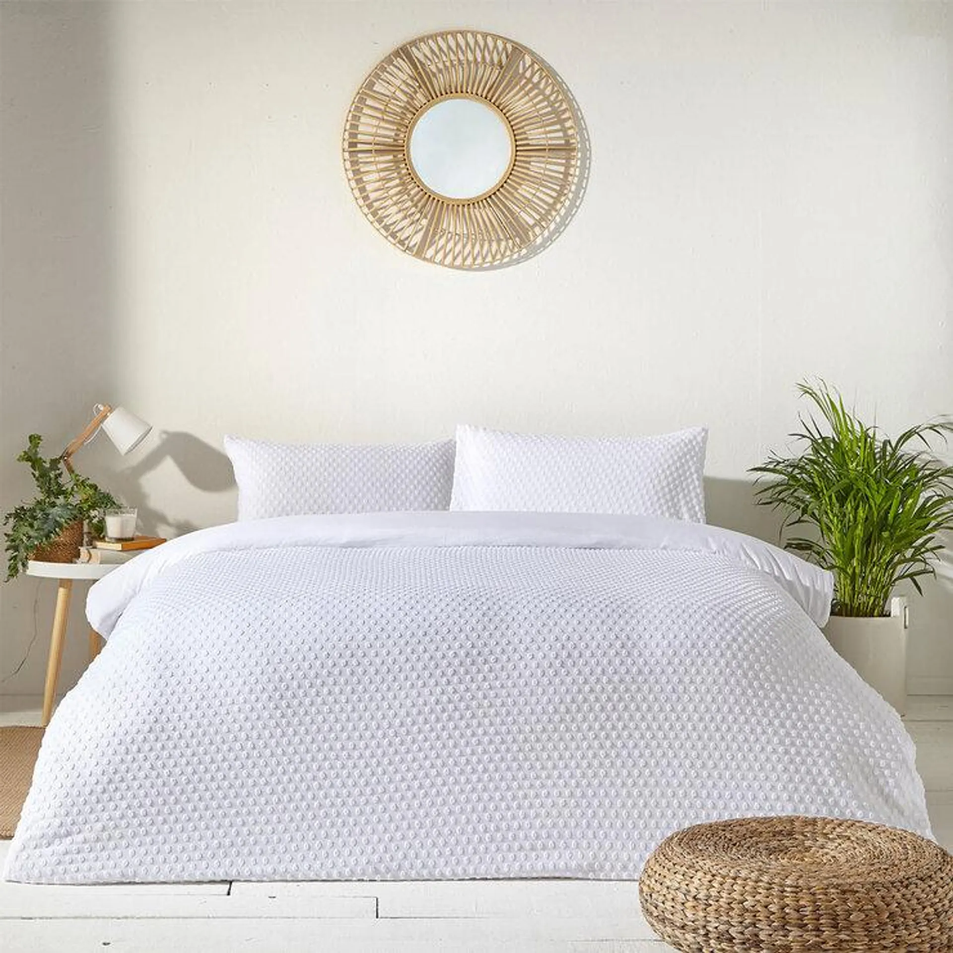 Polka Tuft 100% Cotton 3 Piece Bed Set in 4 Sizes