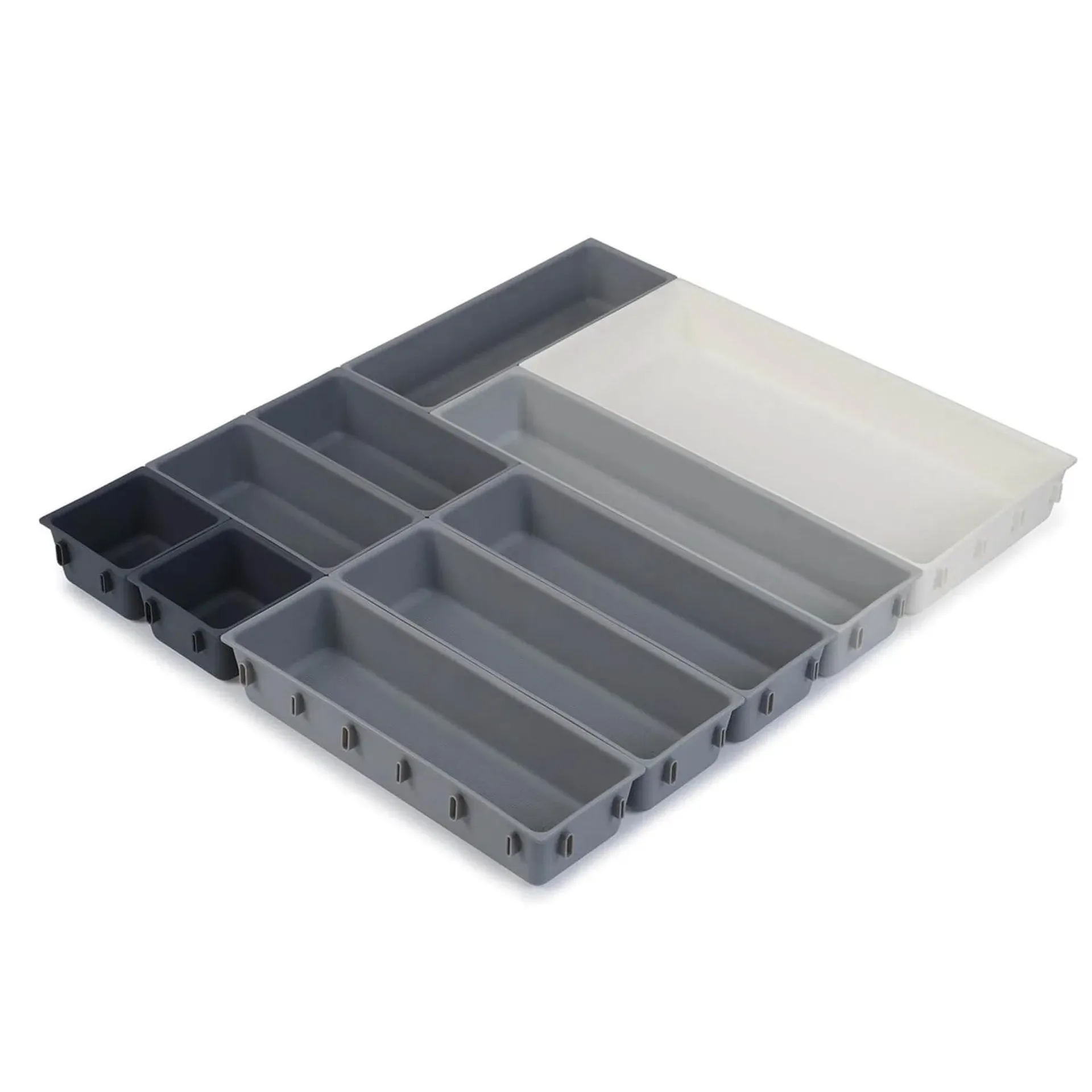 Joseph Joseph Blox 10-Piece Drawer Organiser Set - Grey