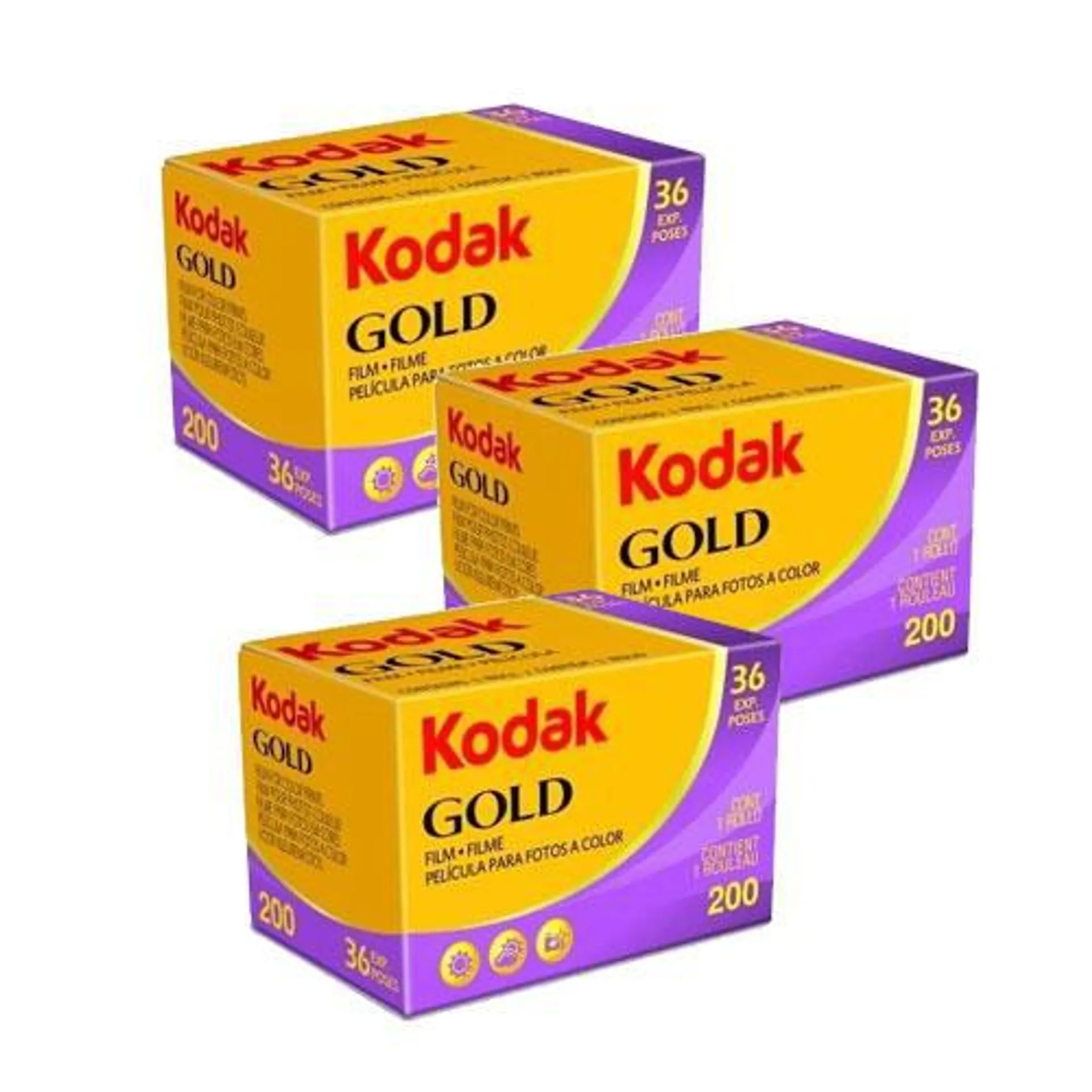 Kodak Gold 200 35mm Colour Film 36 Exposures Pack of 3
