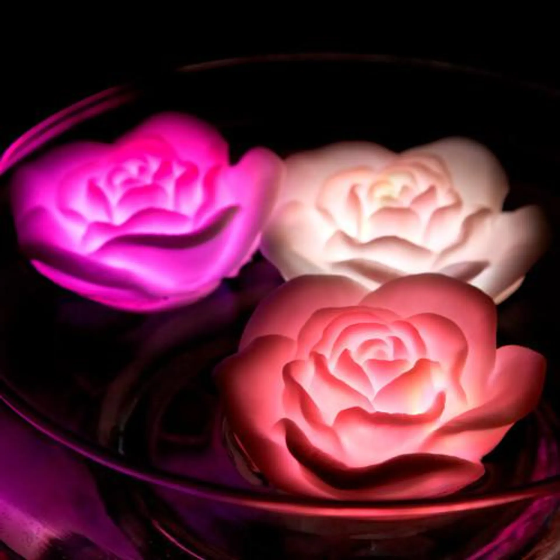 Colour Changing Floating Rose Bath Lights