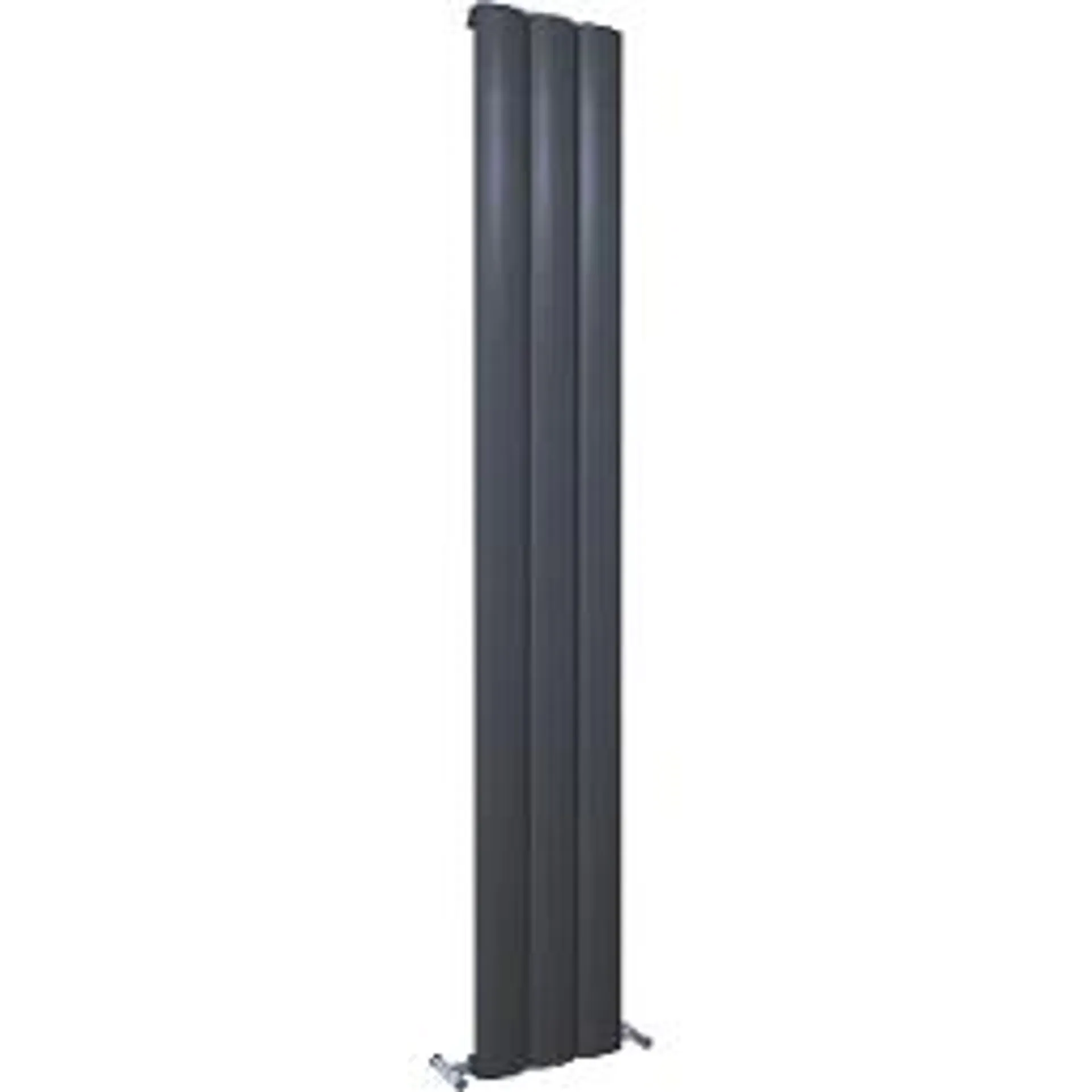 Kudox AluLite Arc 1800mm x 280mm 2396BTU Black Vertical Designer Radiator