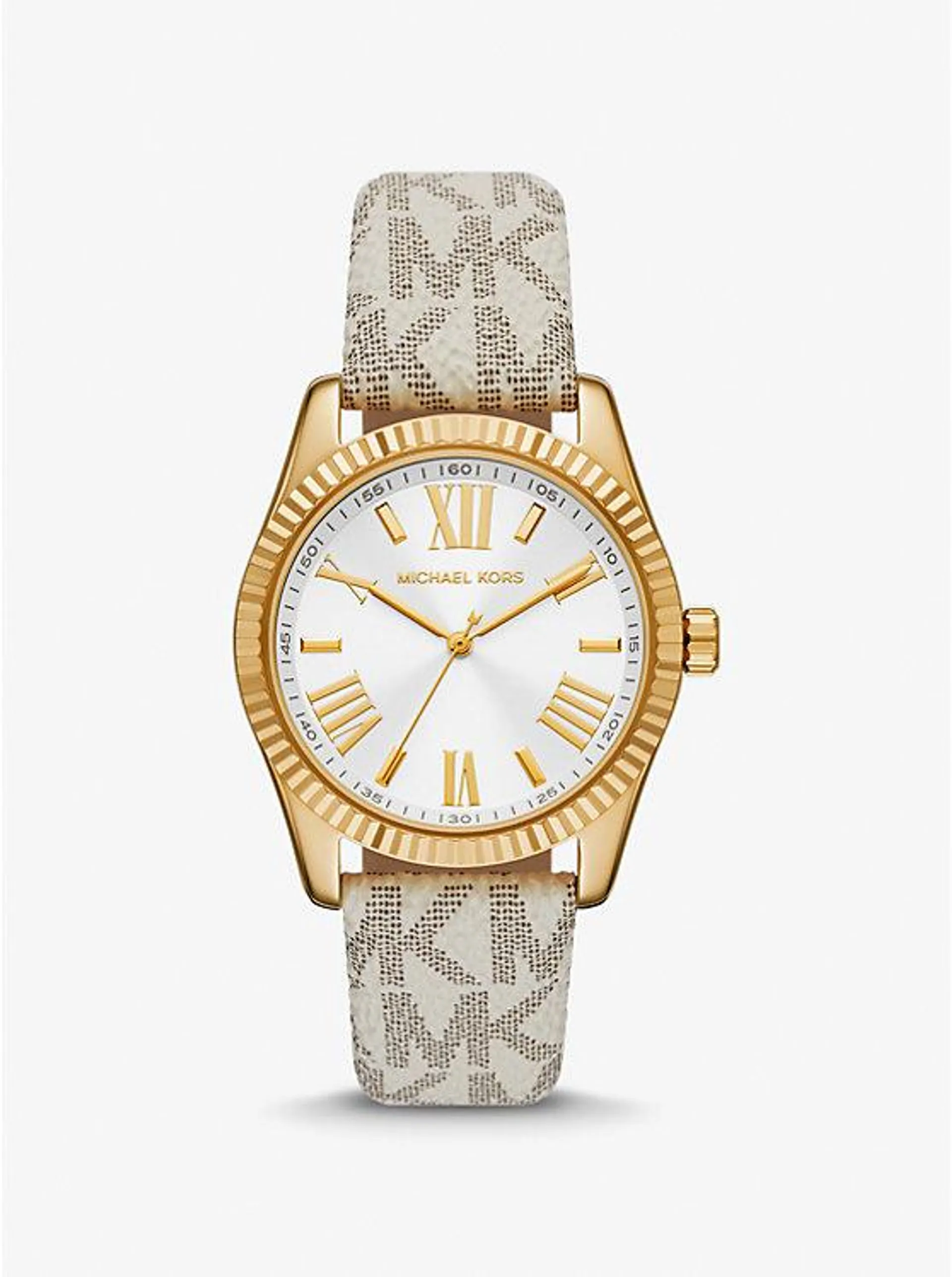 Lexington Gold-Tone and Signature Logo Watch