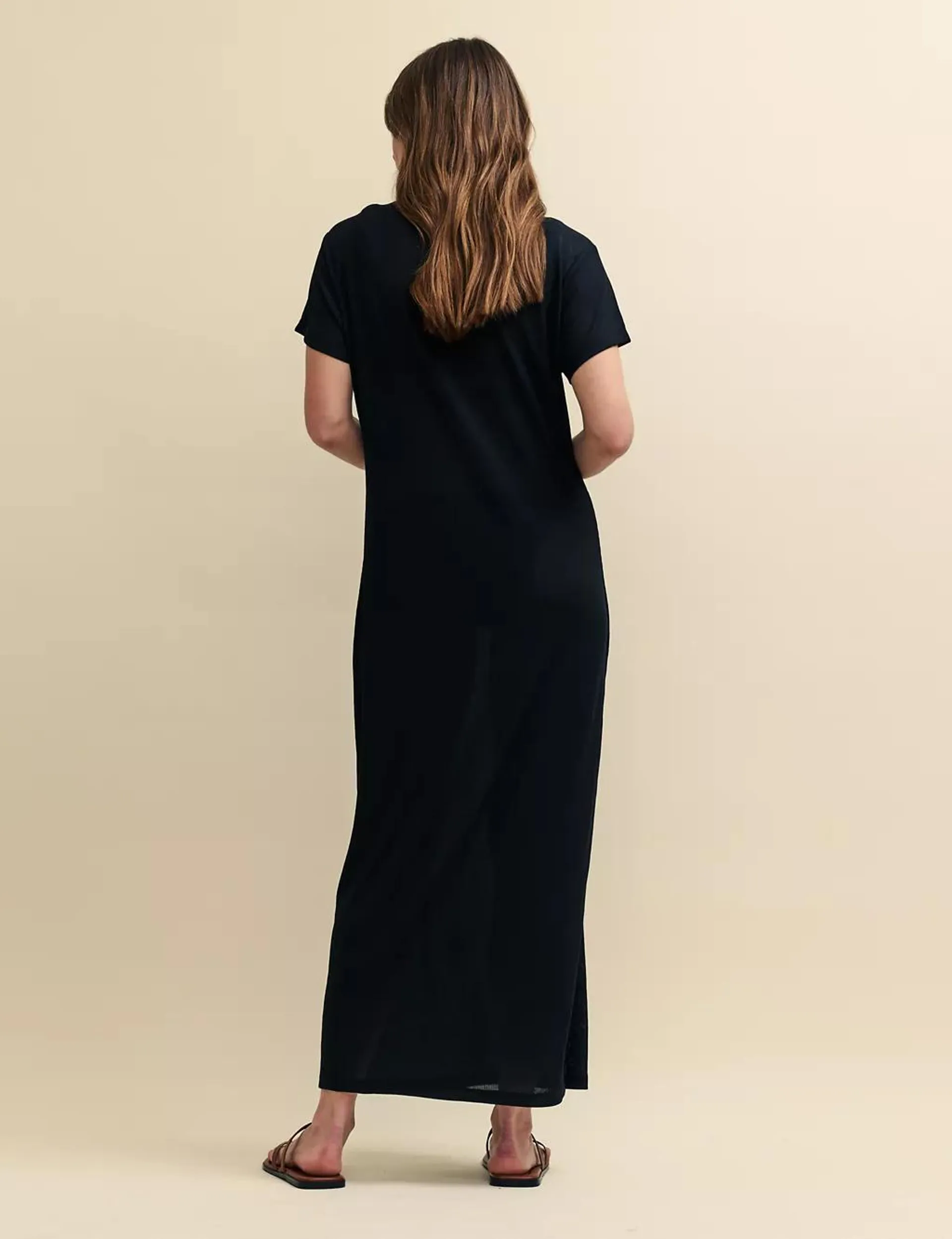 Crew Neck Midi T-Shirt Dress