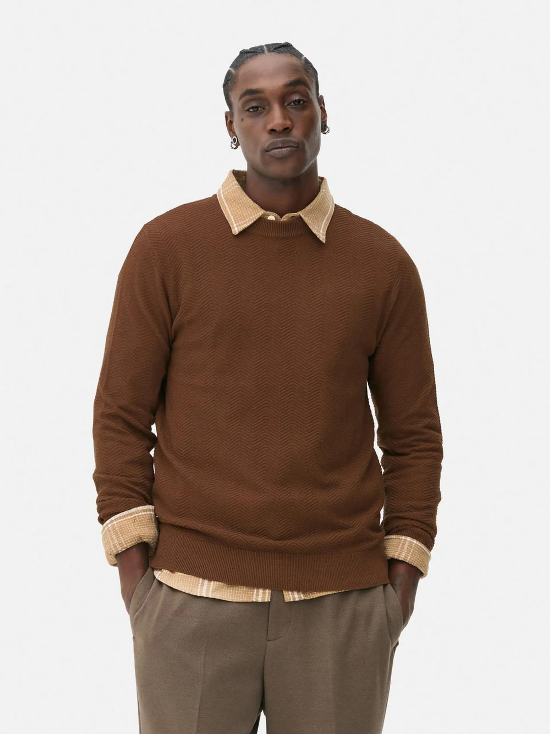 Chevron Crew Neck Jumper