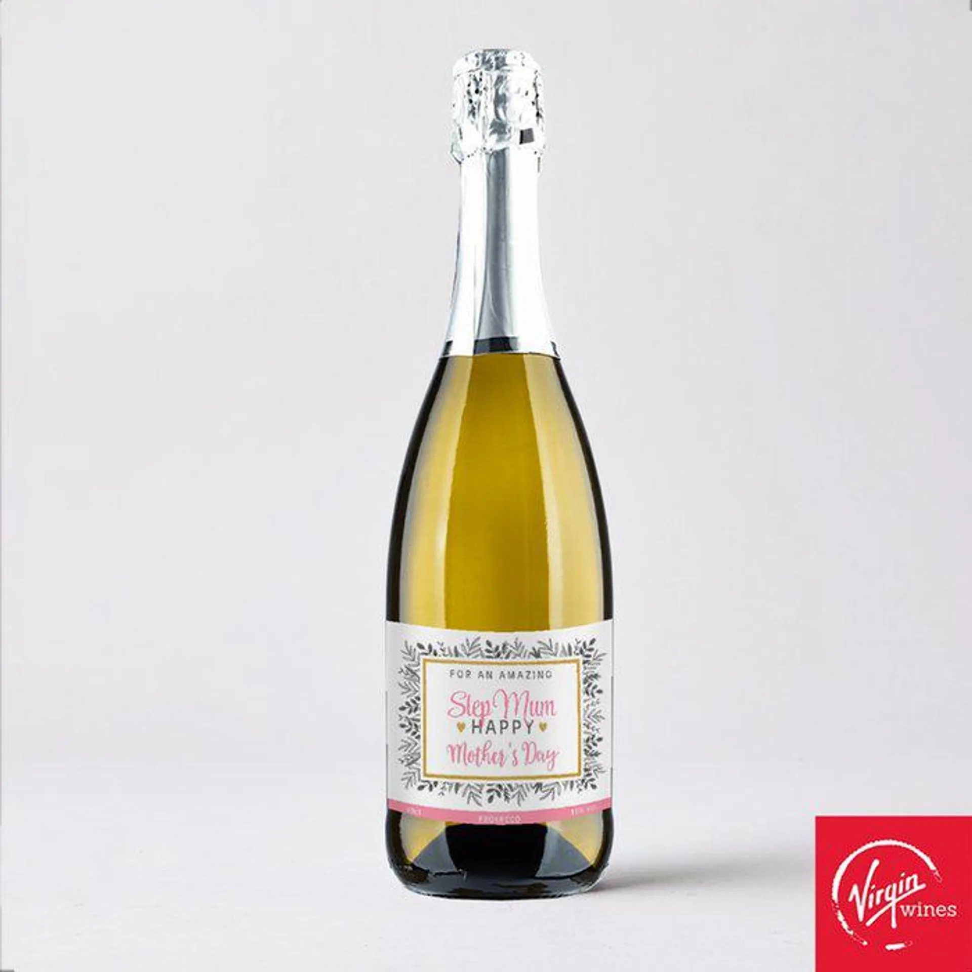 Virgin Wines Personalised 'Amazing Step Mum' Mother's Day Prosecco 75cl
