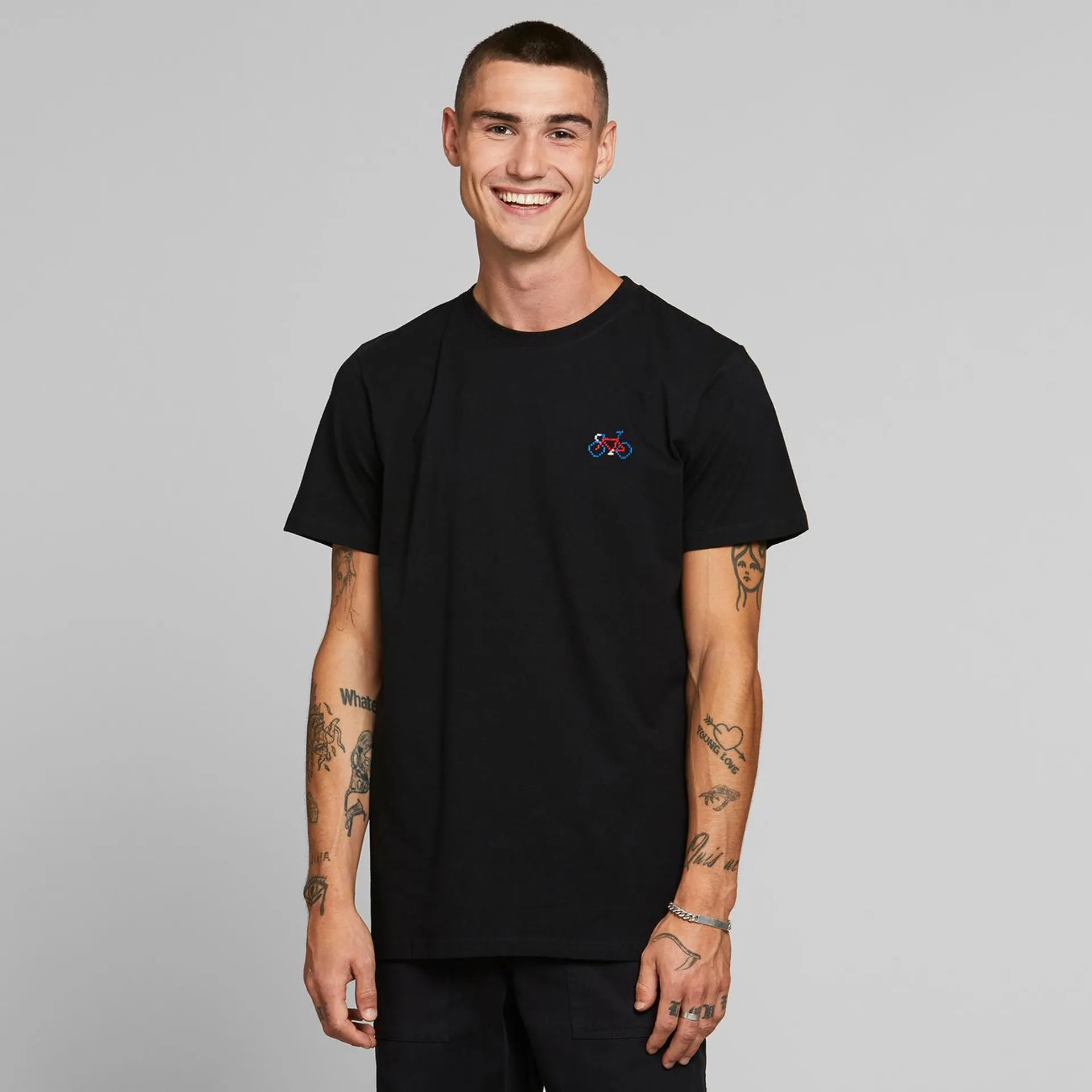 T-shirt Stockholm Stitch Bike Black