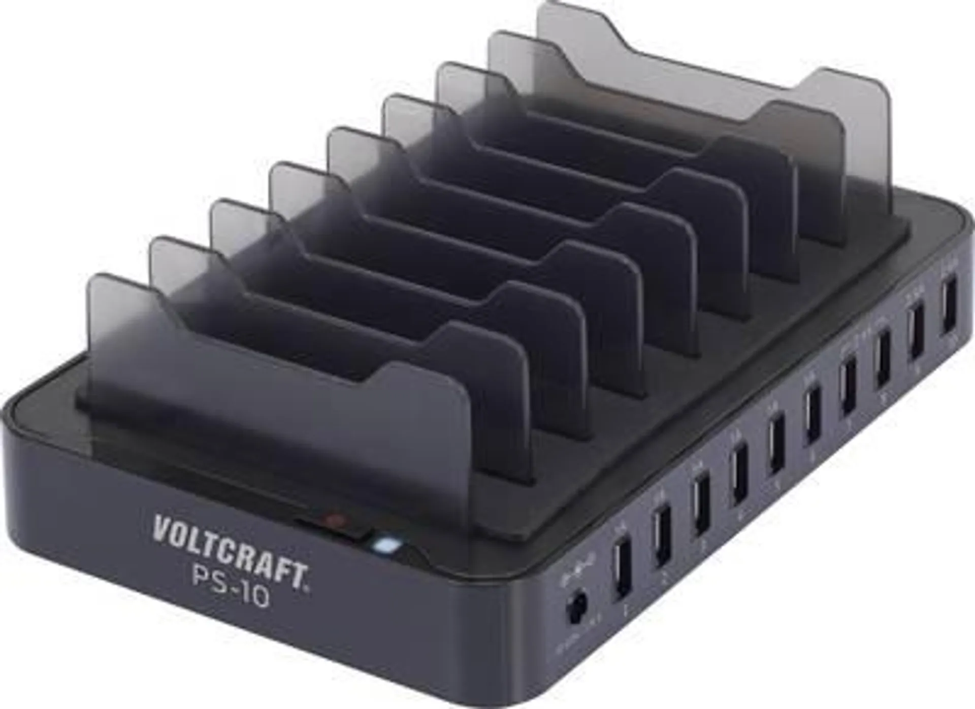 VOLTCRAFT PS-10 PS-10 USB charging station Mains socket Max. output current 13200 mA 10 x USB Auto-Detect
