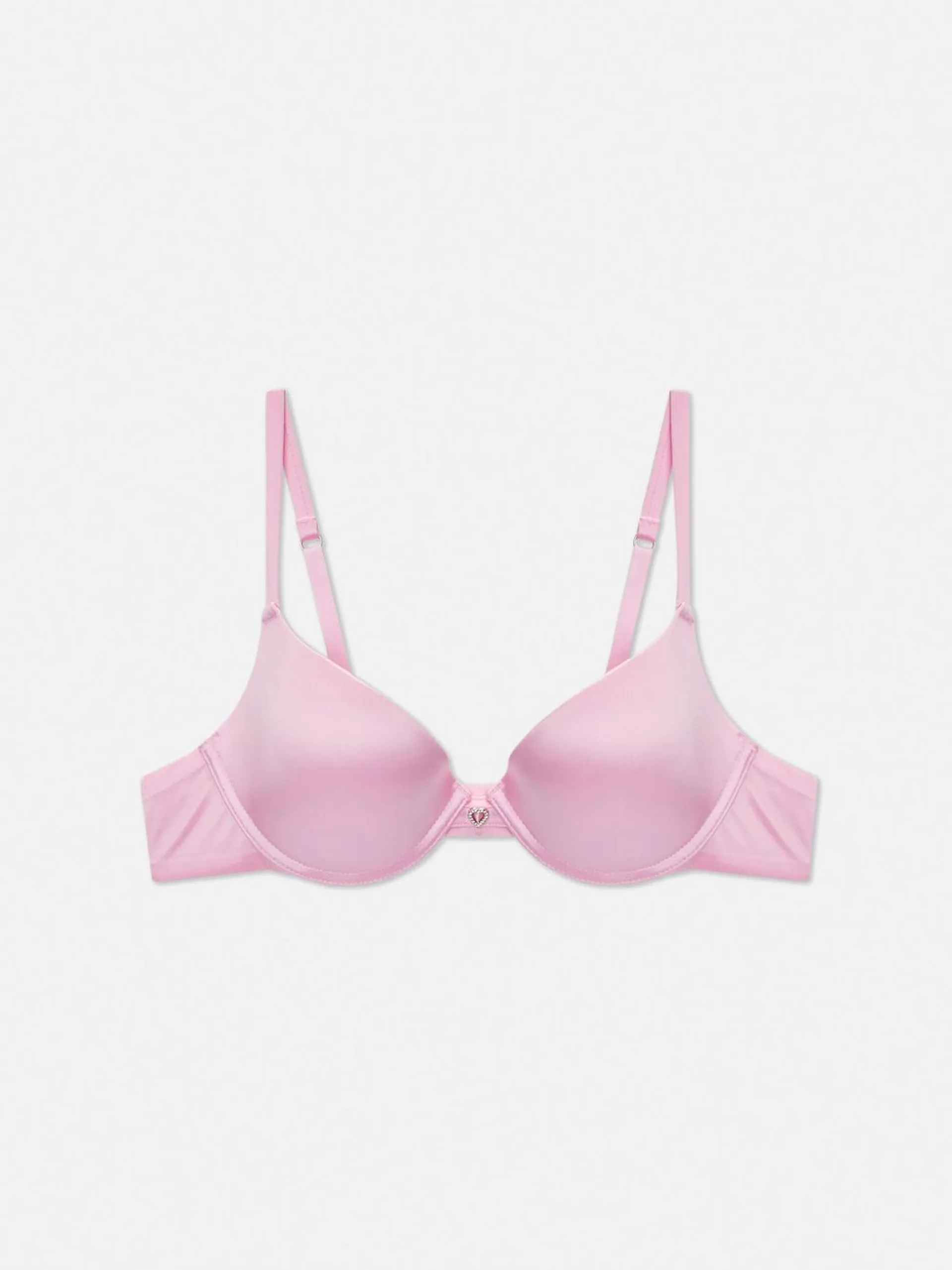 Diamanté Heart Push-Up Bra