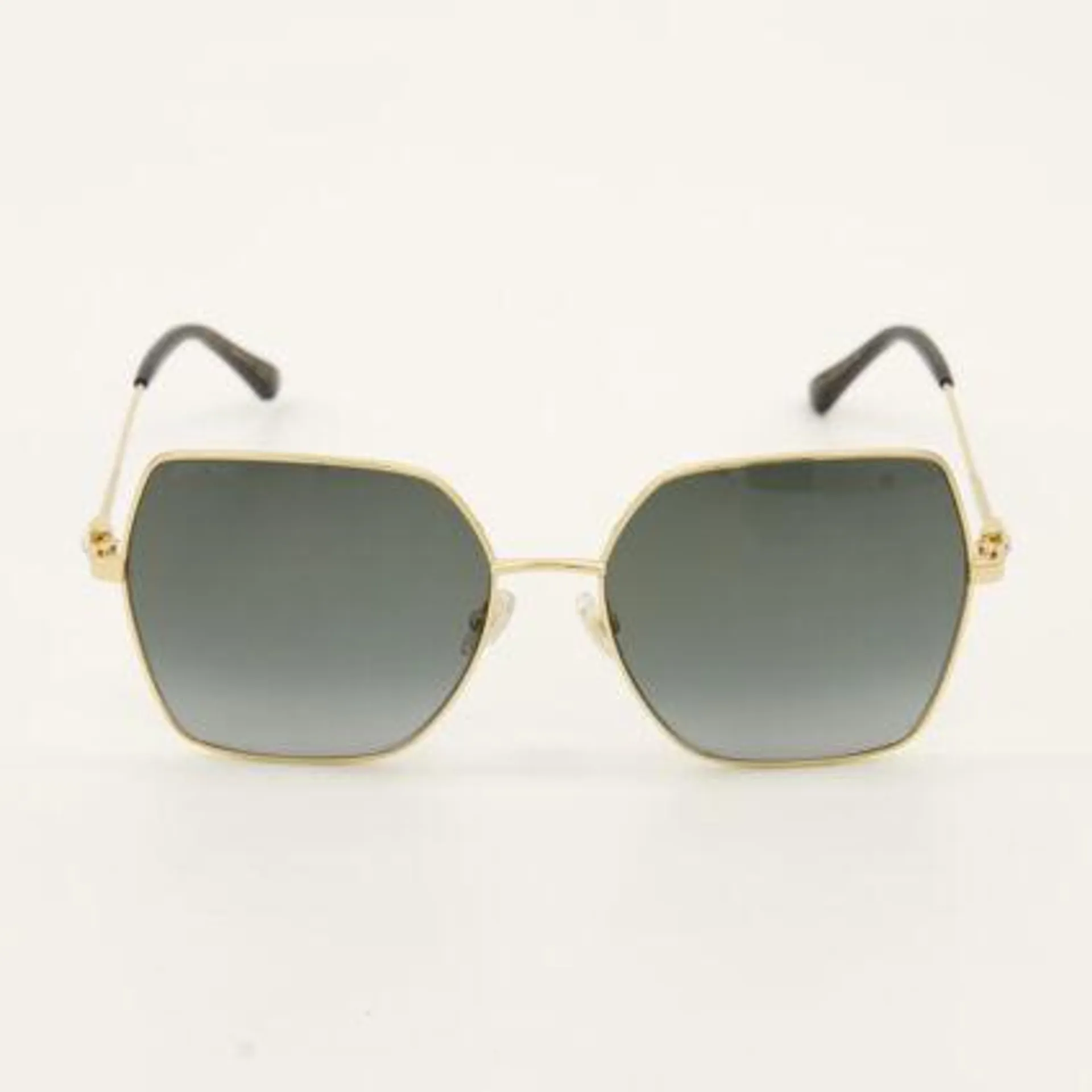 Black & Gold Tone Square Sunglasses