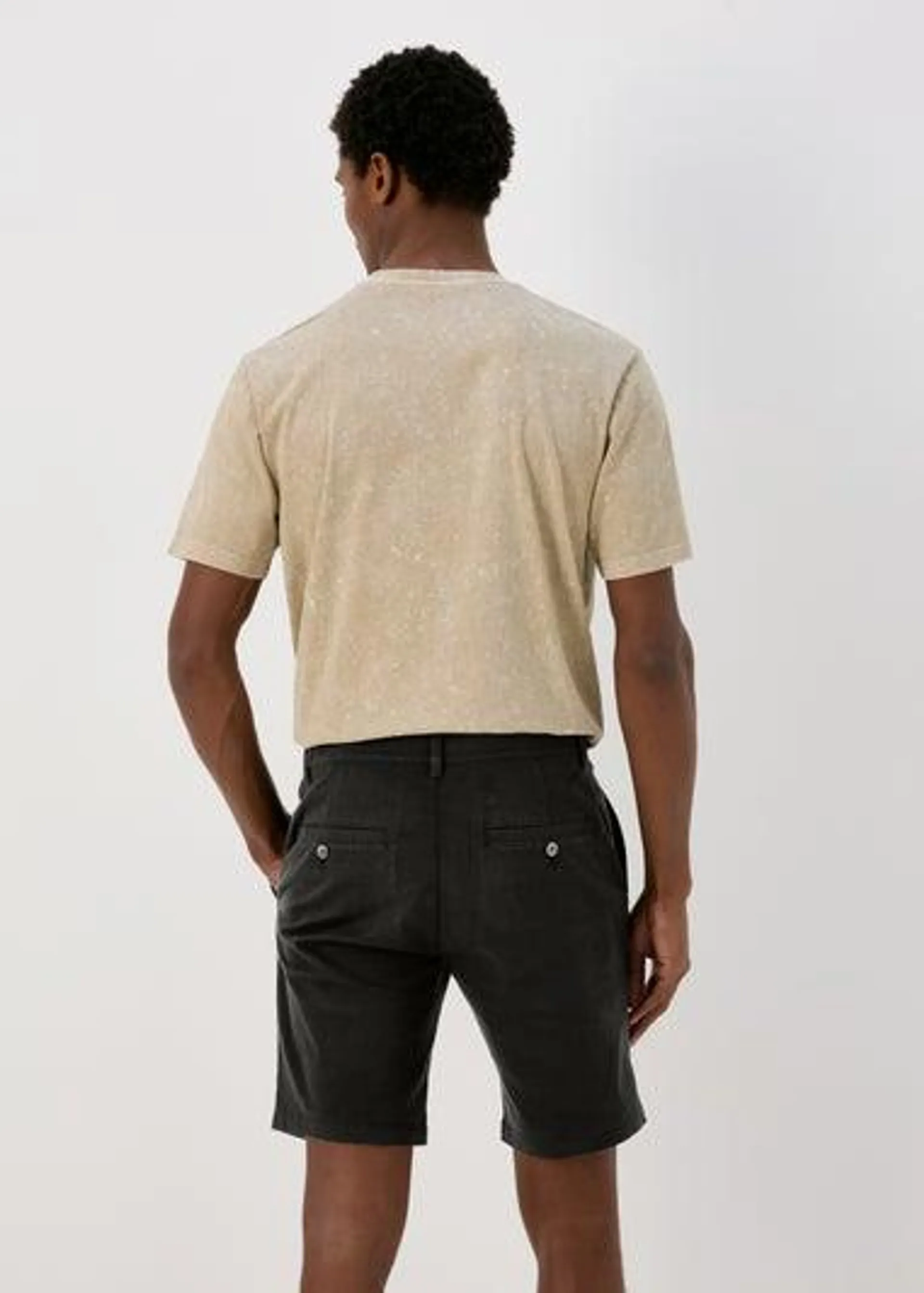 Black Straight Fit Chino Shorts