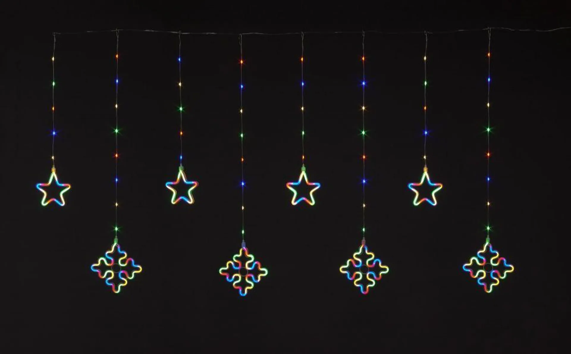 Star & Snowflake Curtain Christmas Light