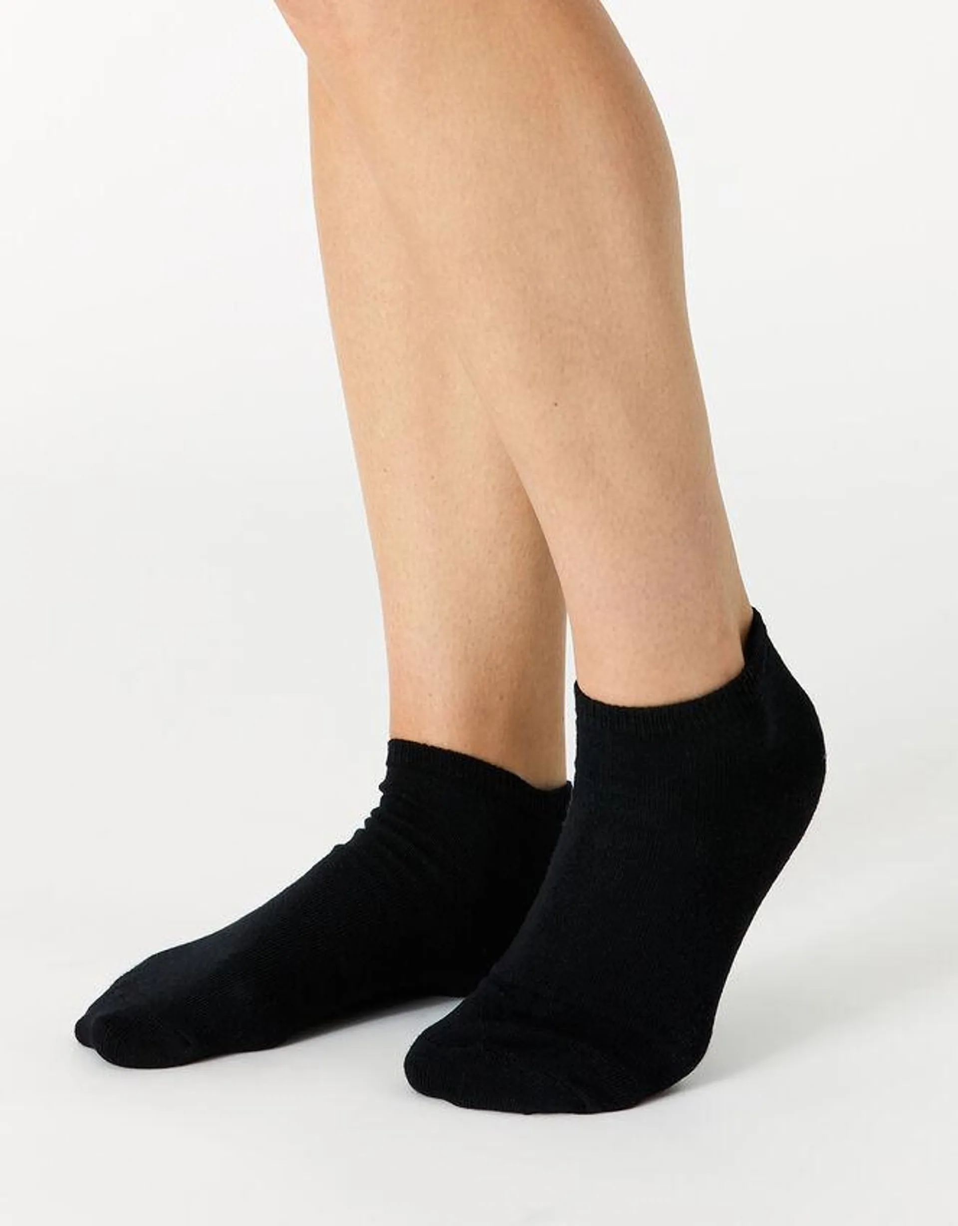 Supersoft Cotton Ankle Socks Set of Three Black