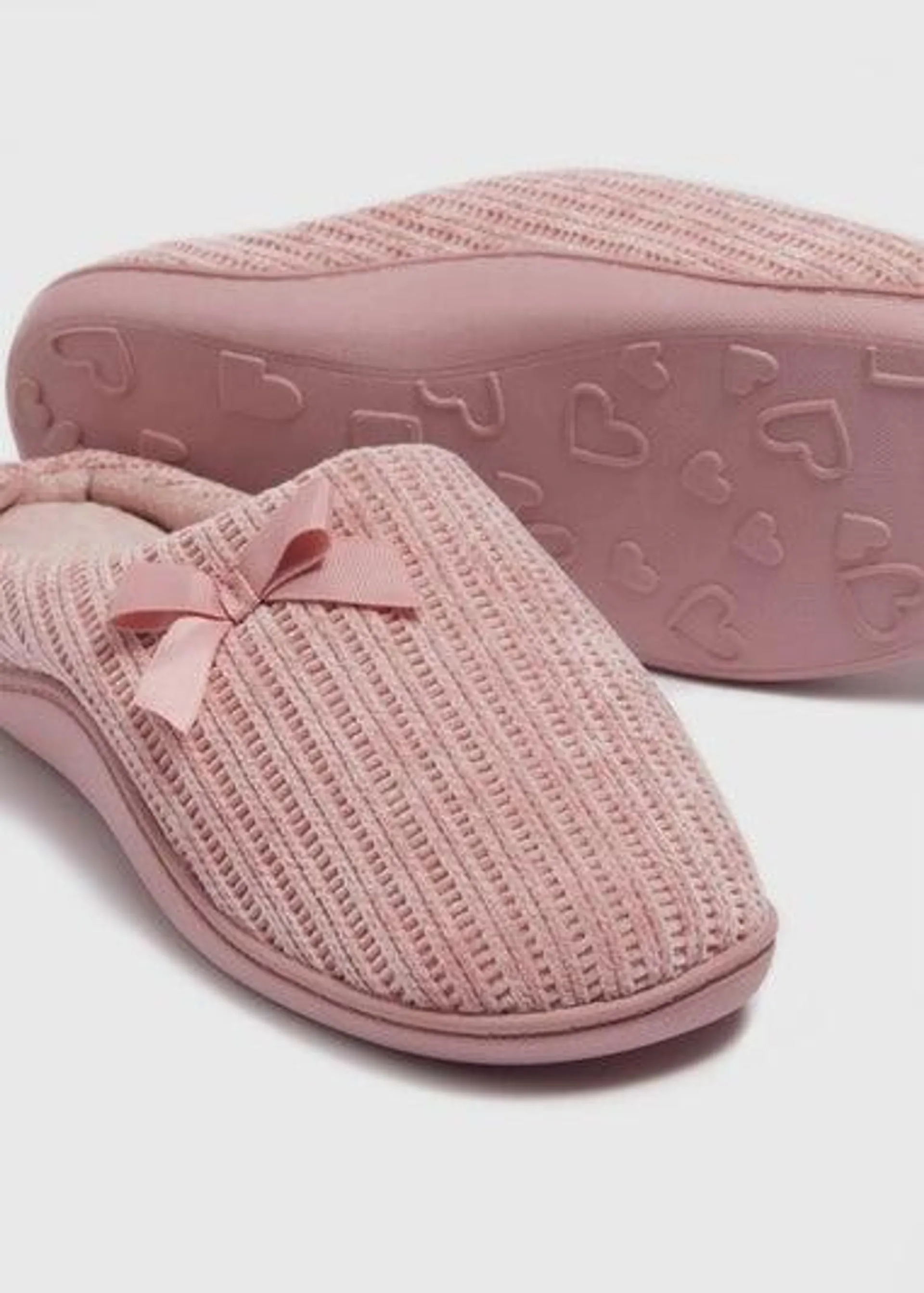 Pink Hidden Support Mule Slippers