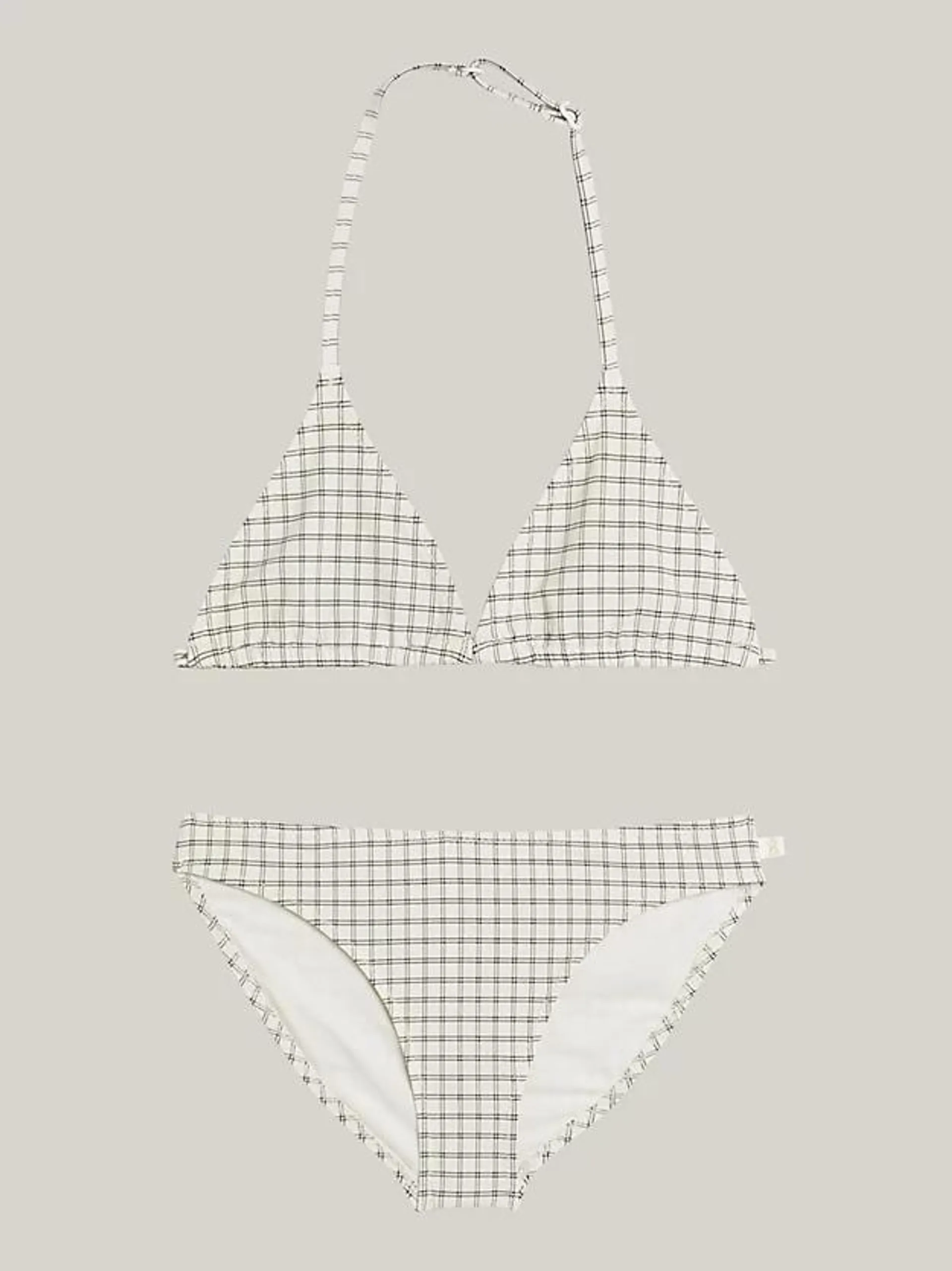 Retro Halterneck Triangle Bikini Set