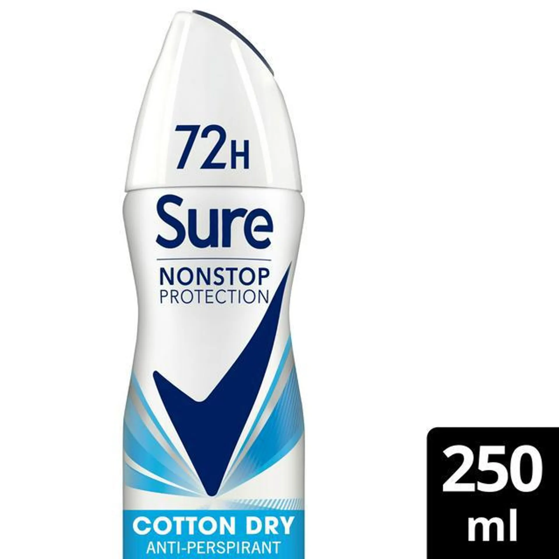 Sure 72hr Cotton Dry Nonstop Protection Anti-Perspirant Deodorant Aerosol 250ml