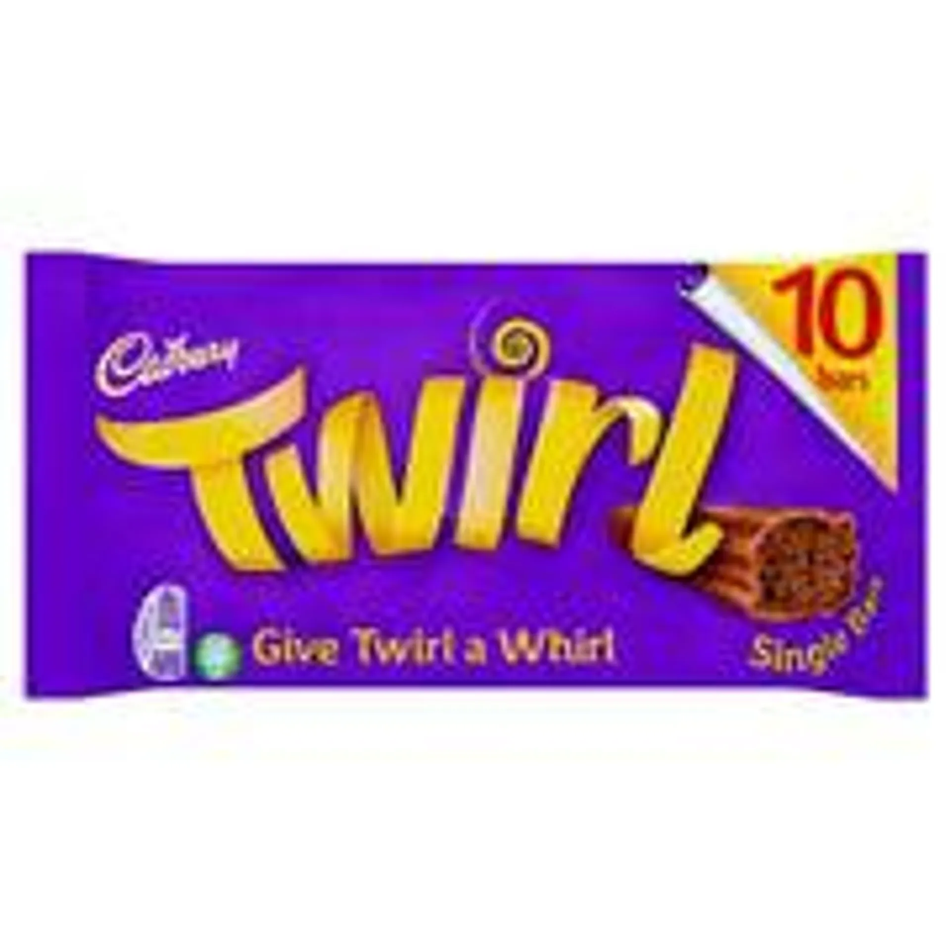 Cadbury Twirl Chocolate Bar, 215g (Pack Of 10 Pack)