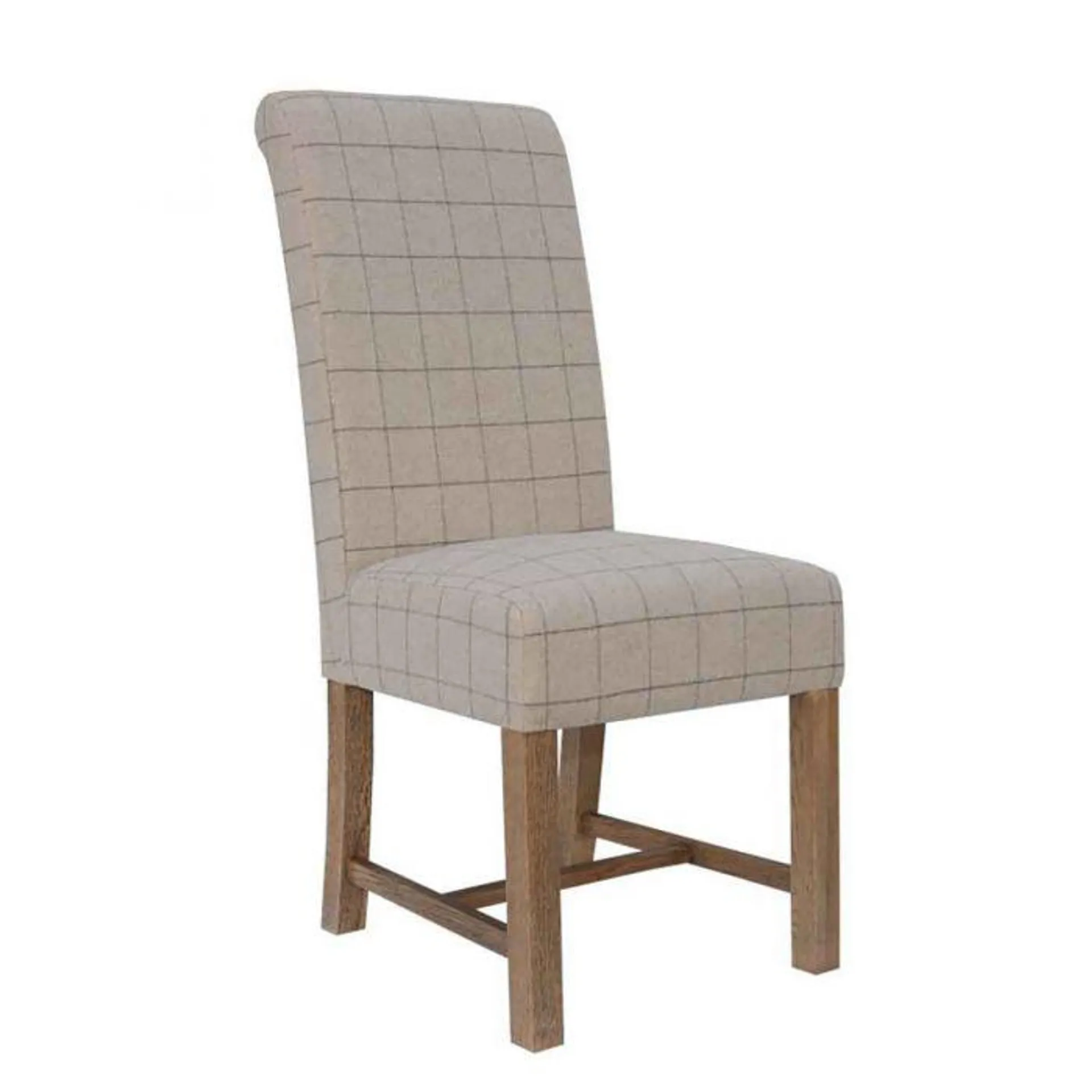 Heritage Natural Check High Back Dining Chair