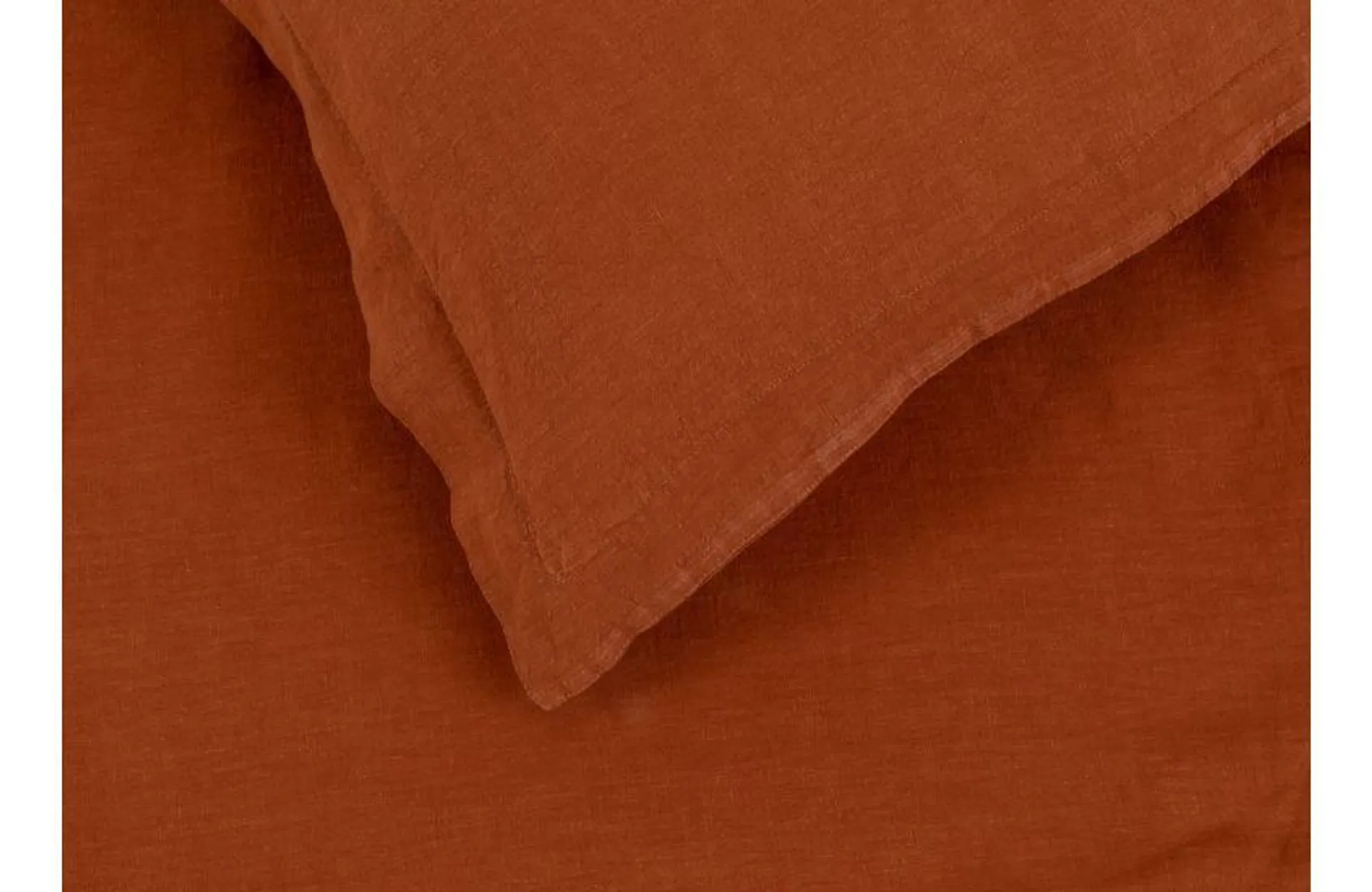 Washed Linen Cinnamon Fitted Sheet Super King