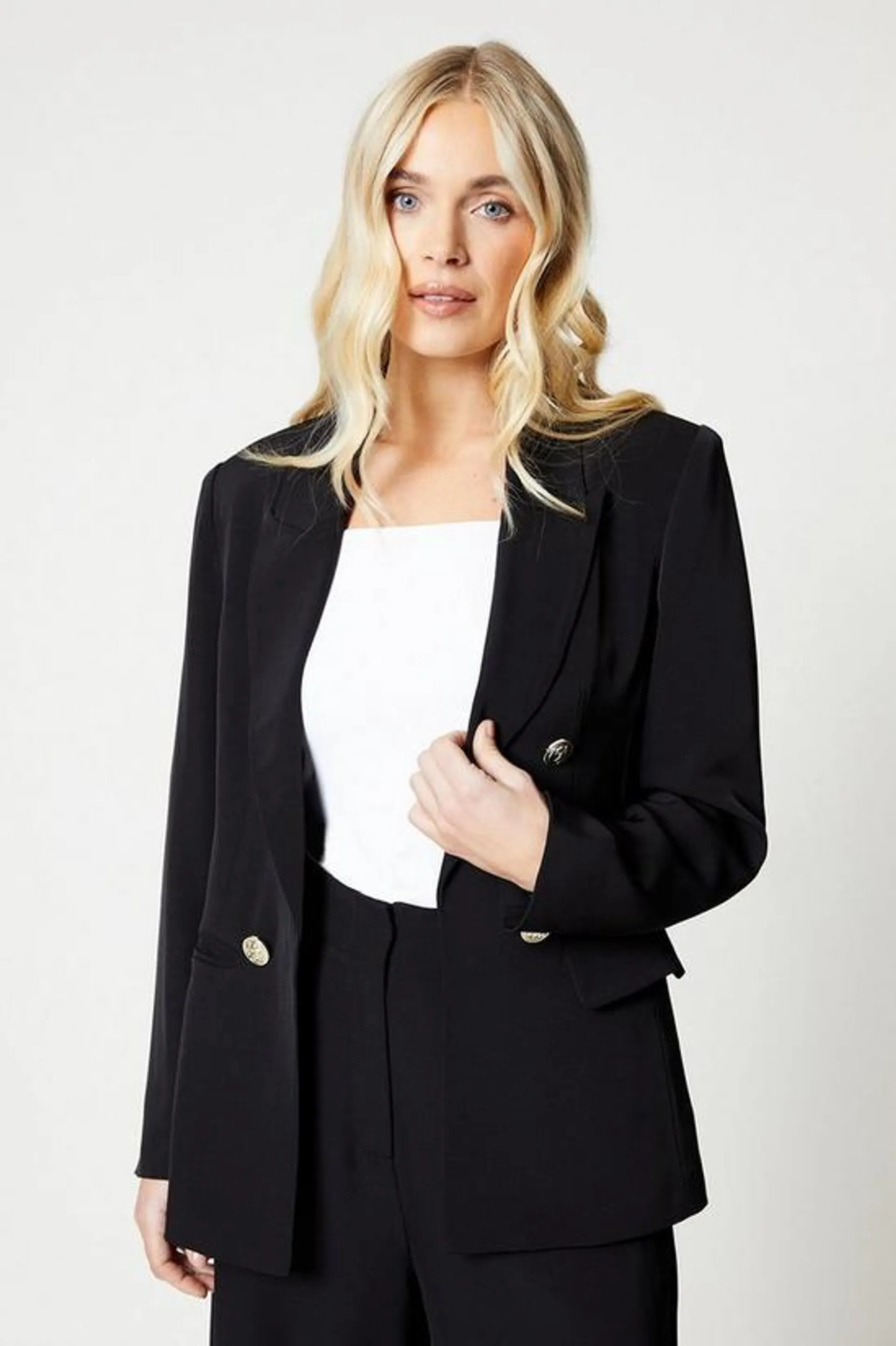 Petite Edge To Edge Blazer