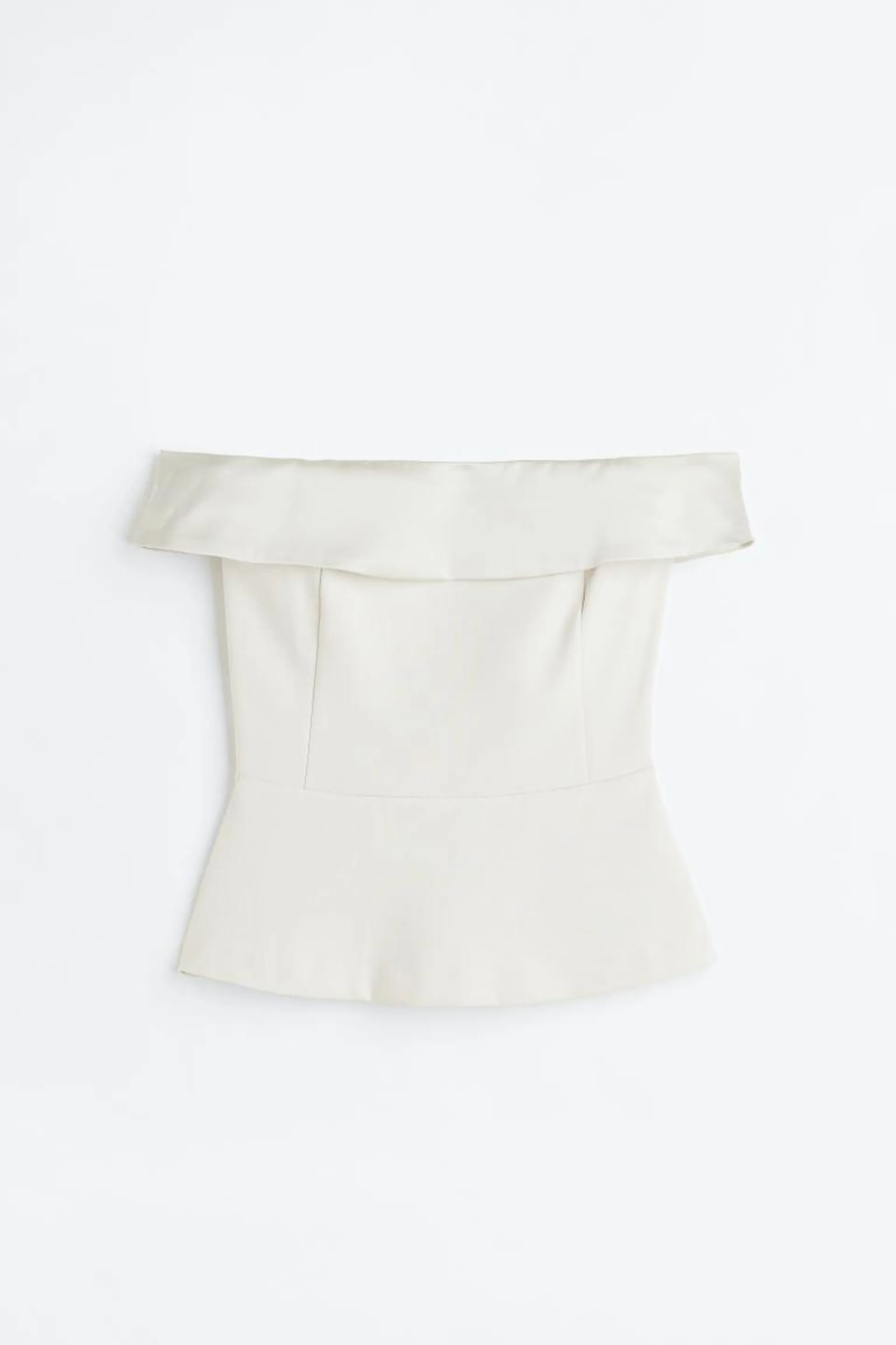 Off-the-shoulder peplum top