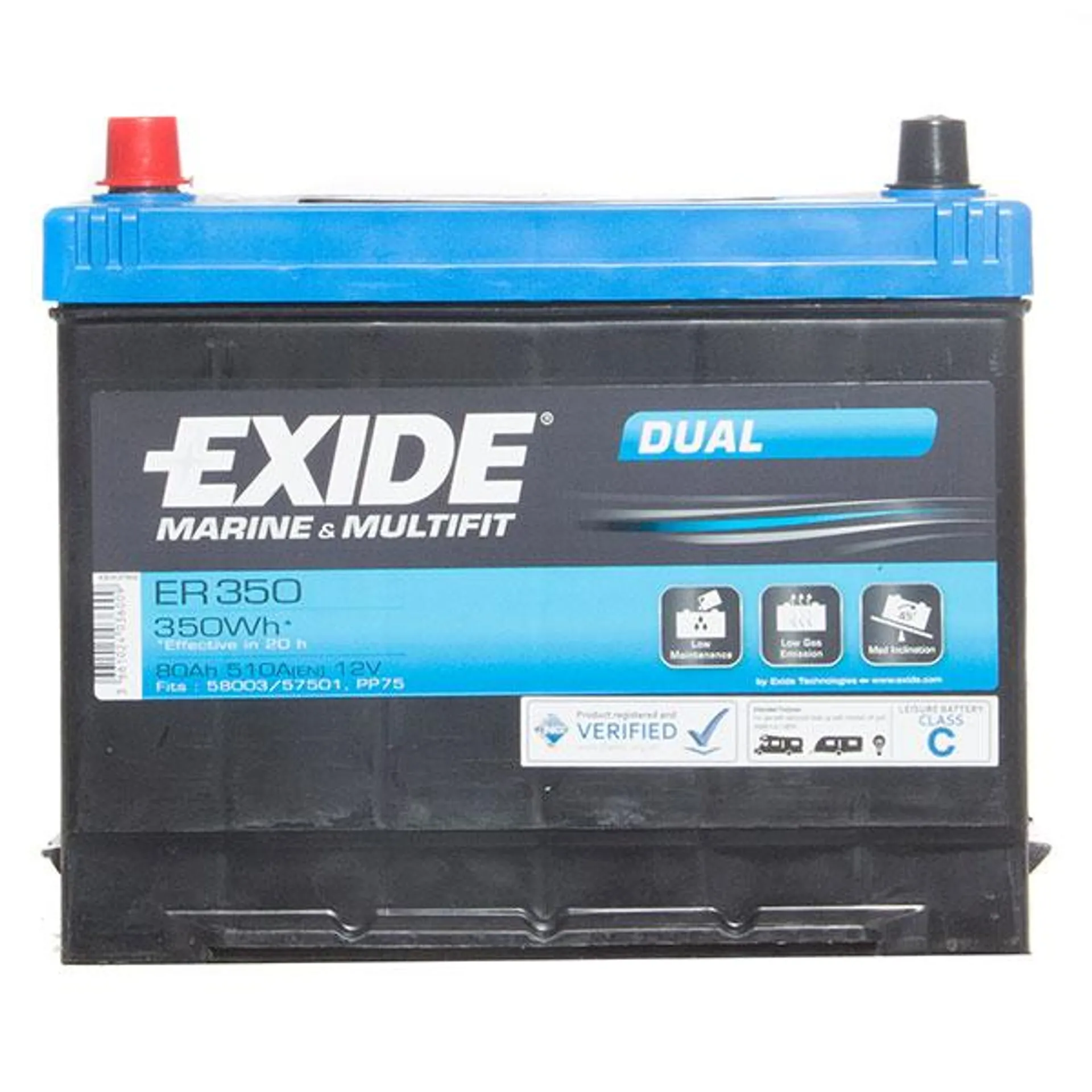 Exide ER350 Battery - 80Ah
