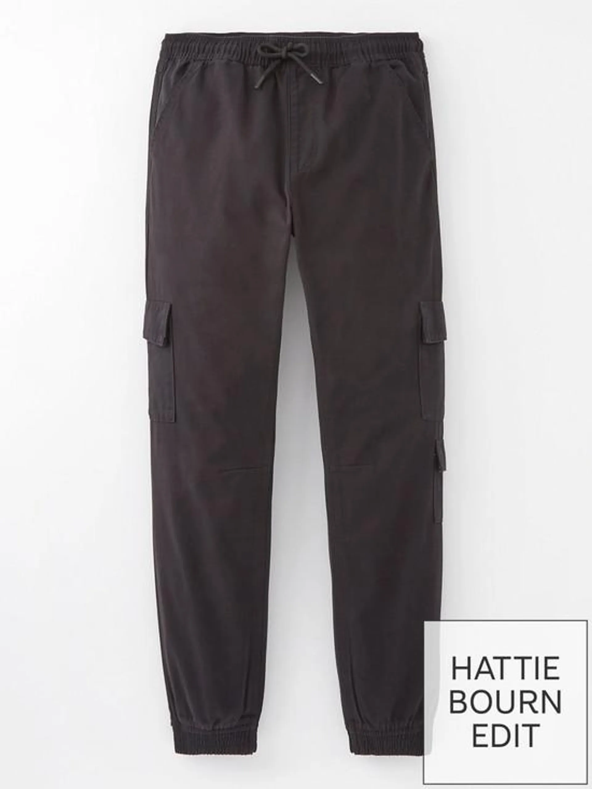 X Hattie Bourn Boys Cargo Trousers - Black