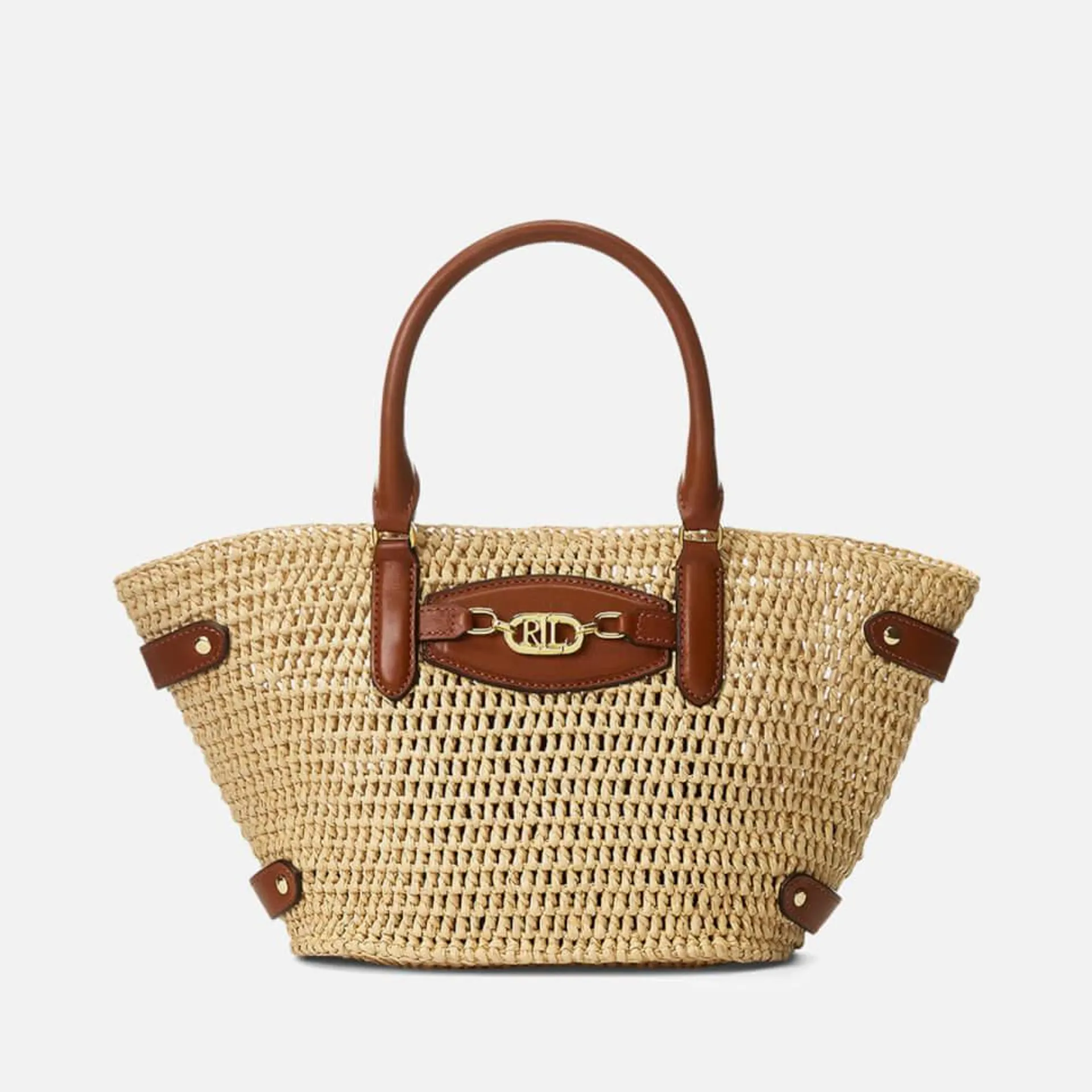 Lauren Ralph Lauren Daphney Small Raffia Tote Bag