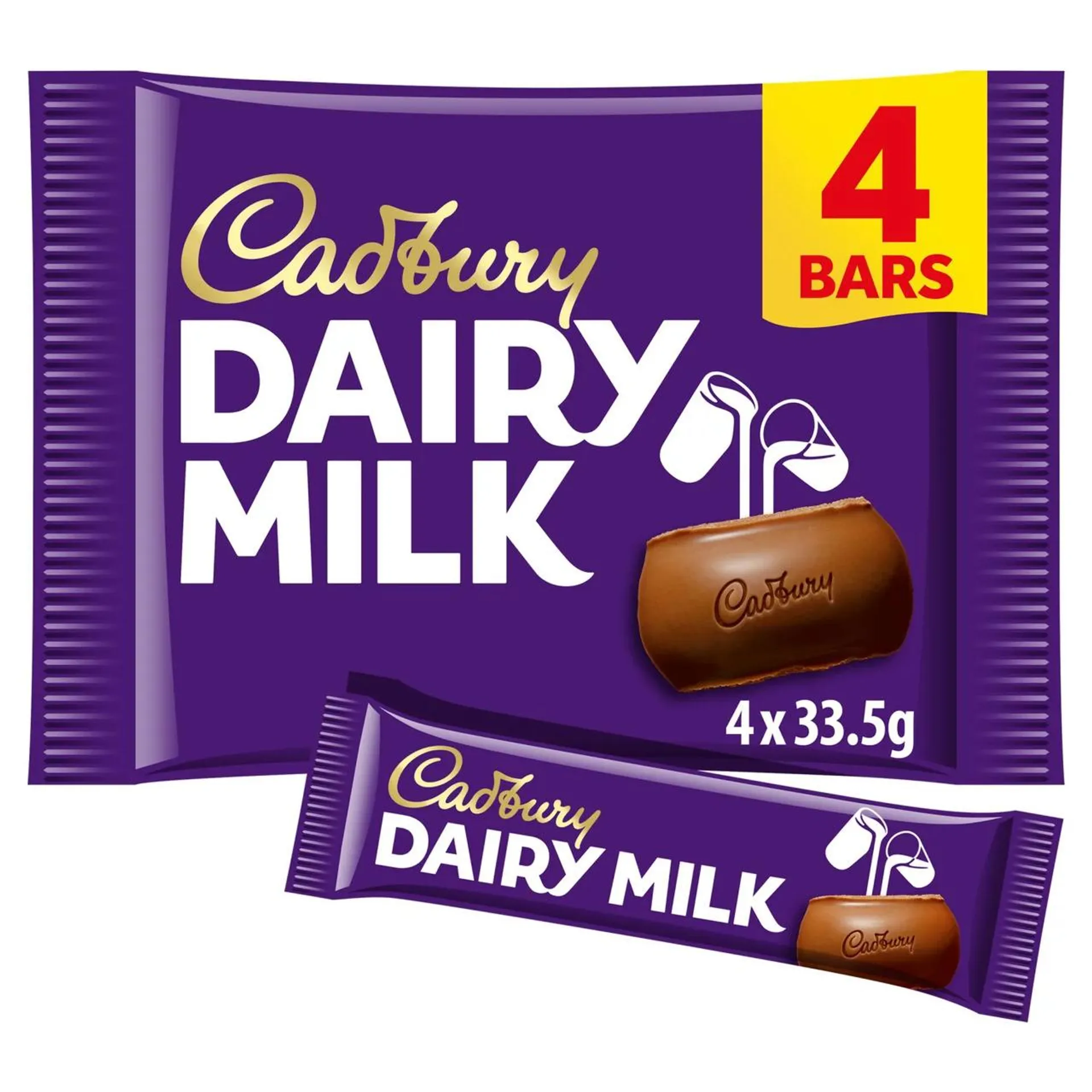 Cadbury Dairy Milk Chocolate Bar Multipack 4 Pack