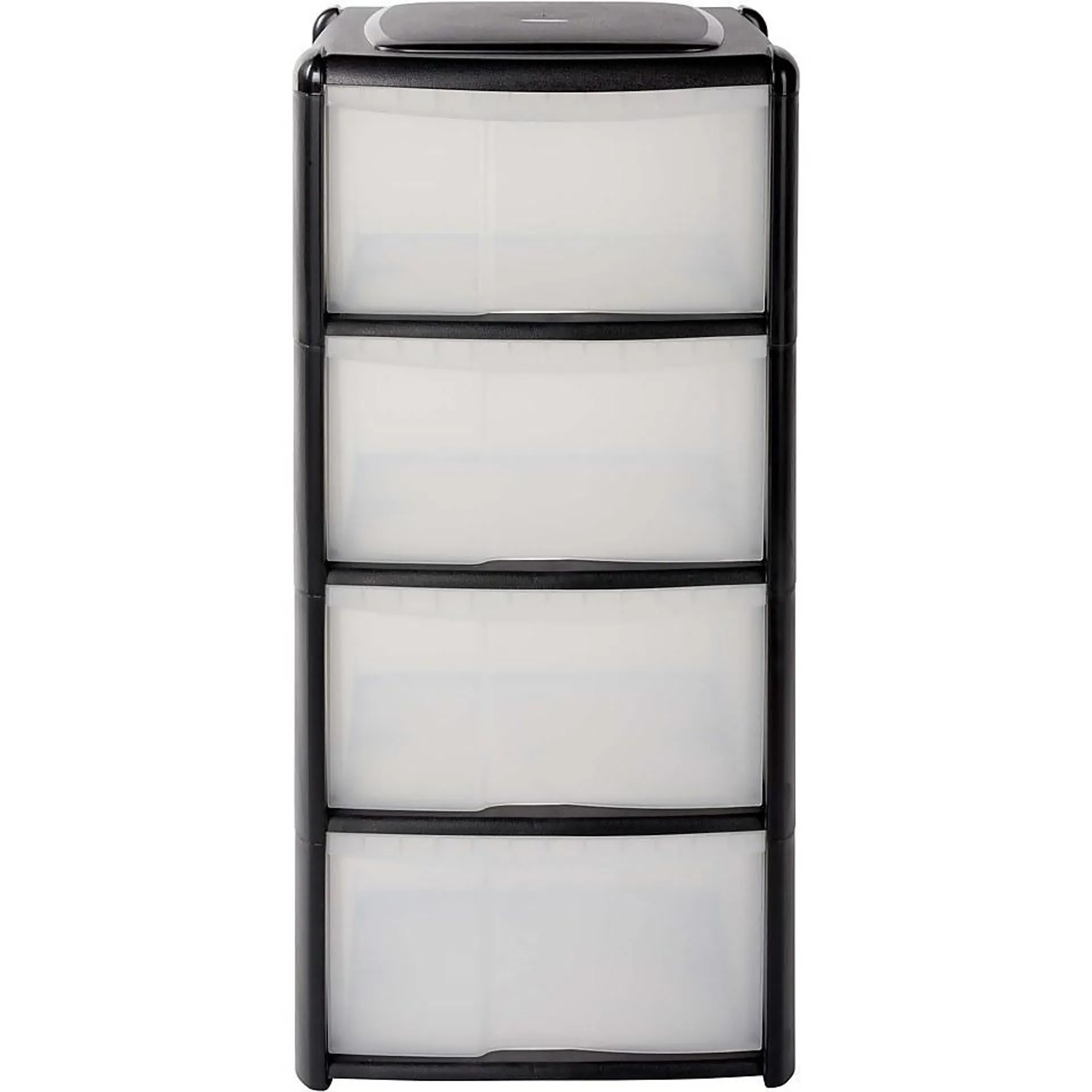 4 Drawer Storage Tower - Black