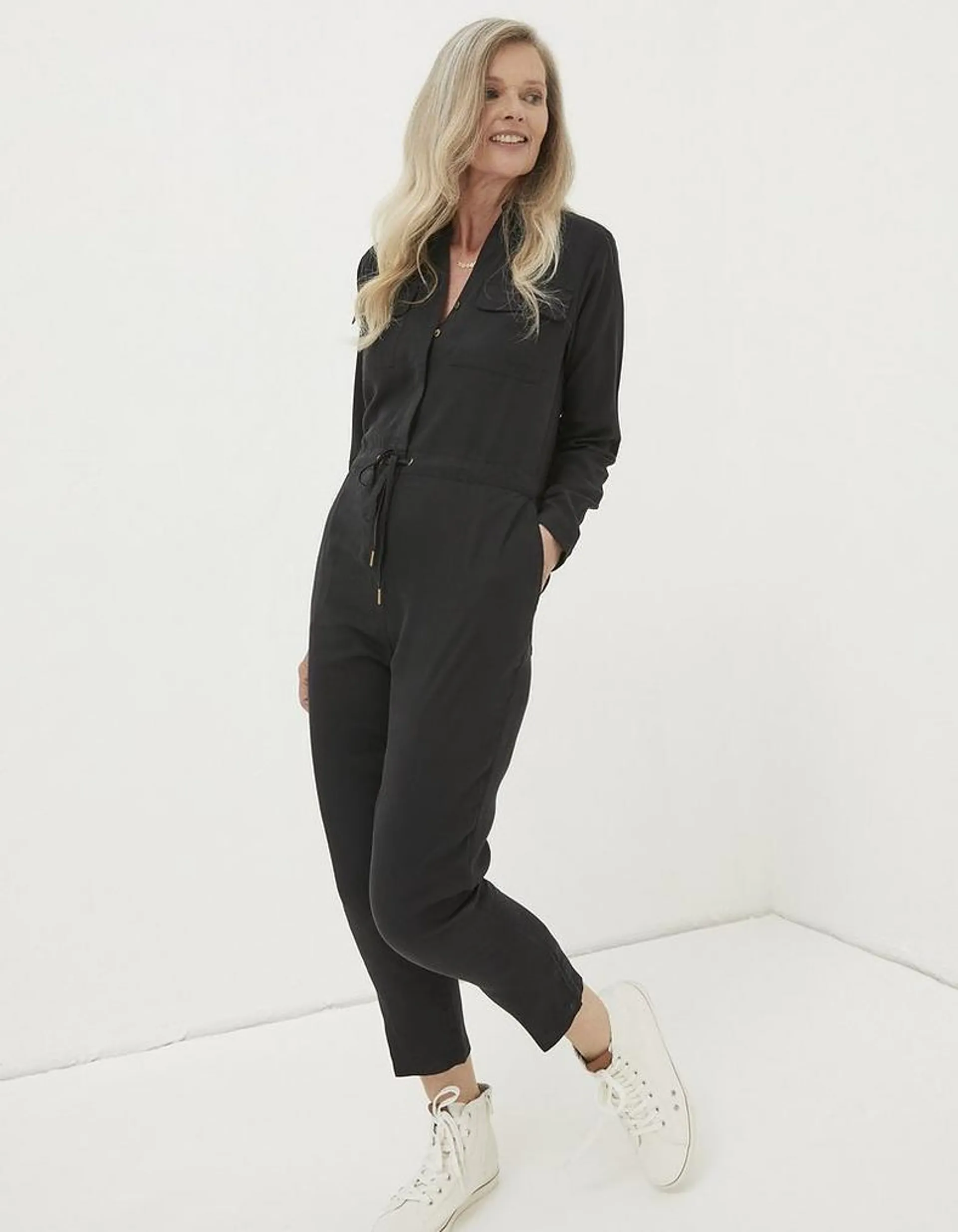 Una Long Sleeve Utility Jumpsuit