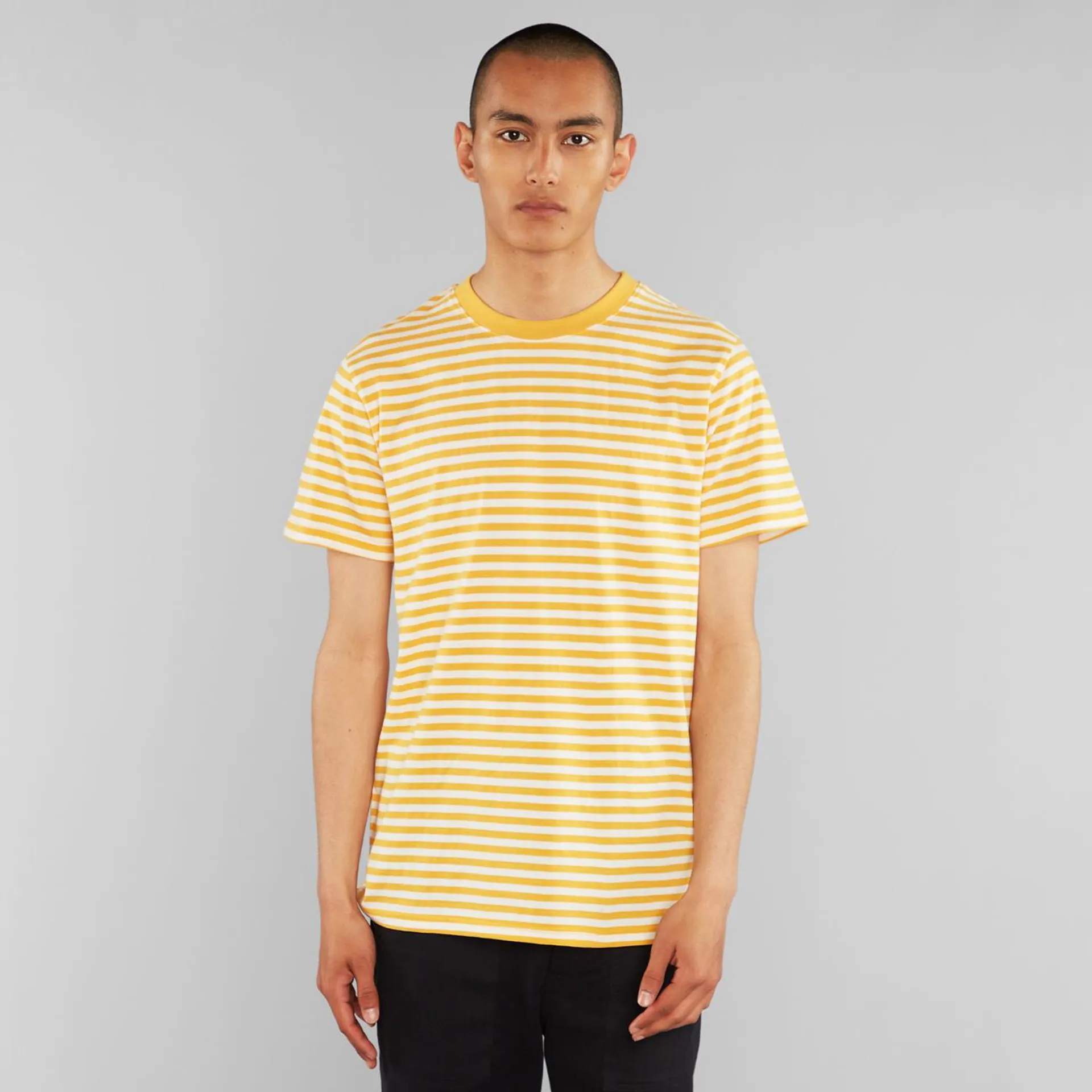 T-shirt Stockholm Stripes Yellow/Off-White