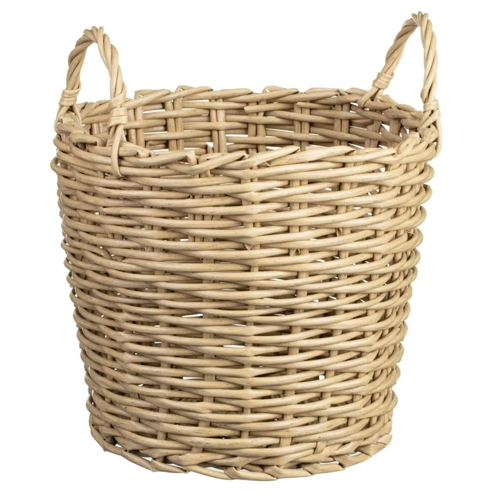 Natural Plastic Log Basket