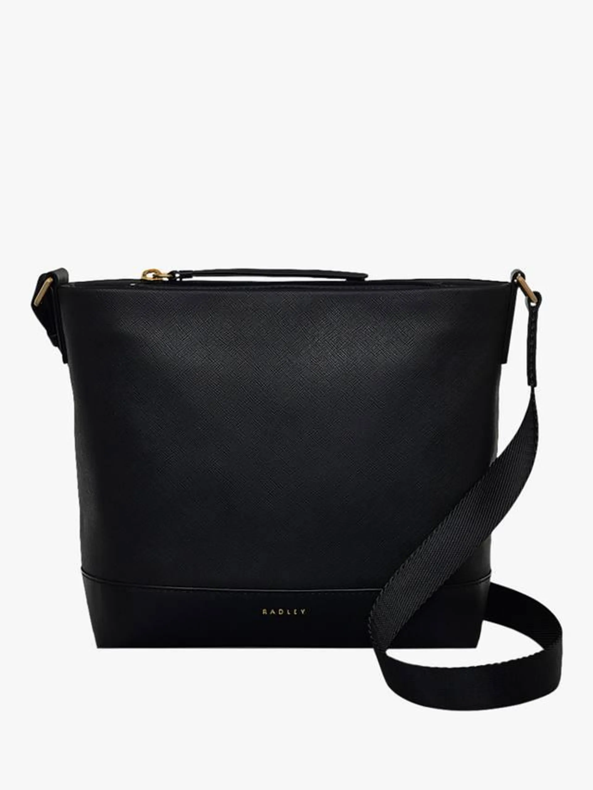 Suffolk Road Medium Zip-Top Crossbody Bag, Black